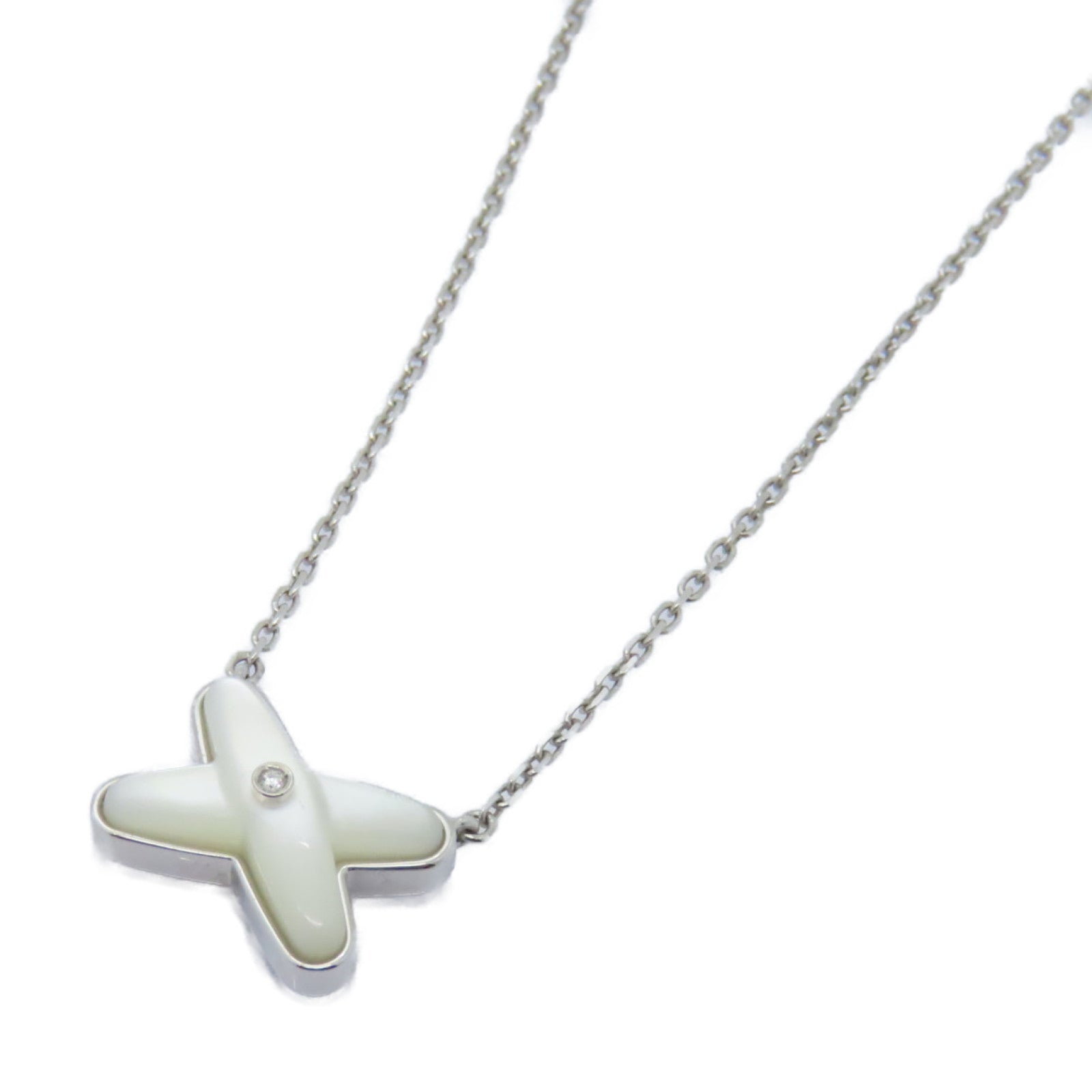 Chaumet 18K白金Jeux De Liens Mother-of-Pearl珍珠母貝項鍊
