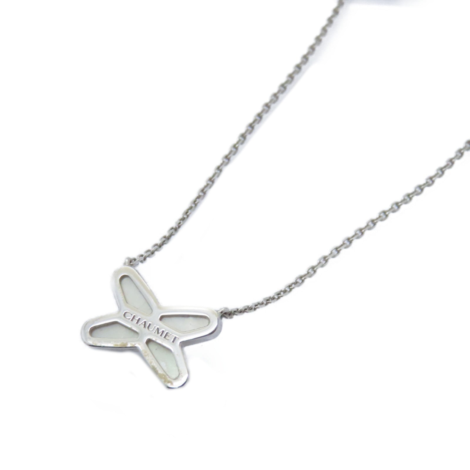 Chaumet 18K白金Jeux De Liens Mother-of-Pearl珍珠母貝項鍊