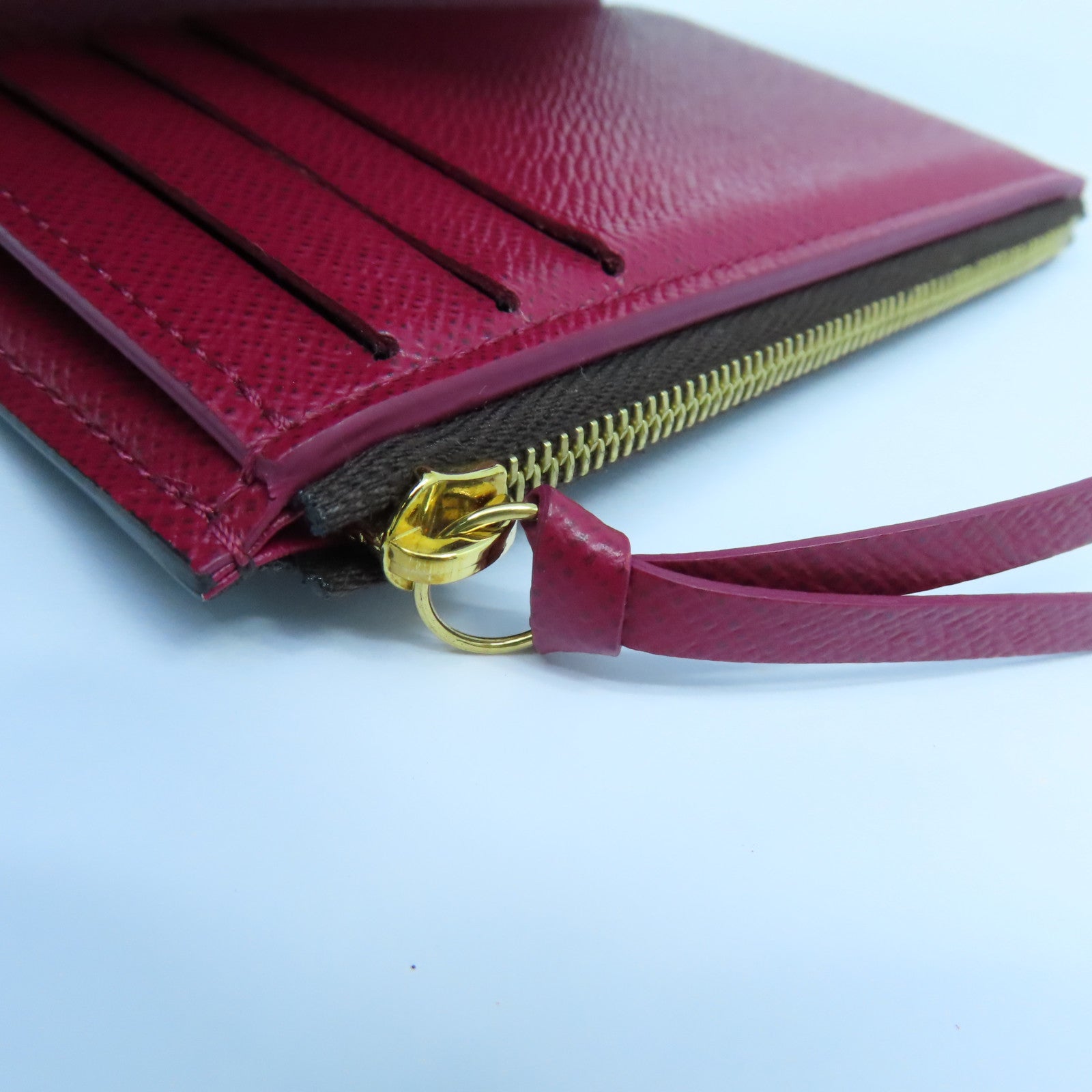 LOUIS VUITTON Monogram Victorine Wallet金扣錢包啡色/酒紅色