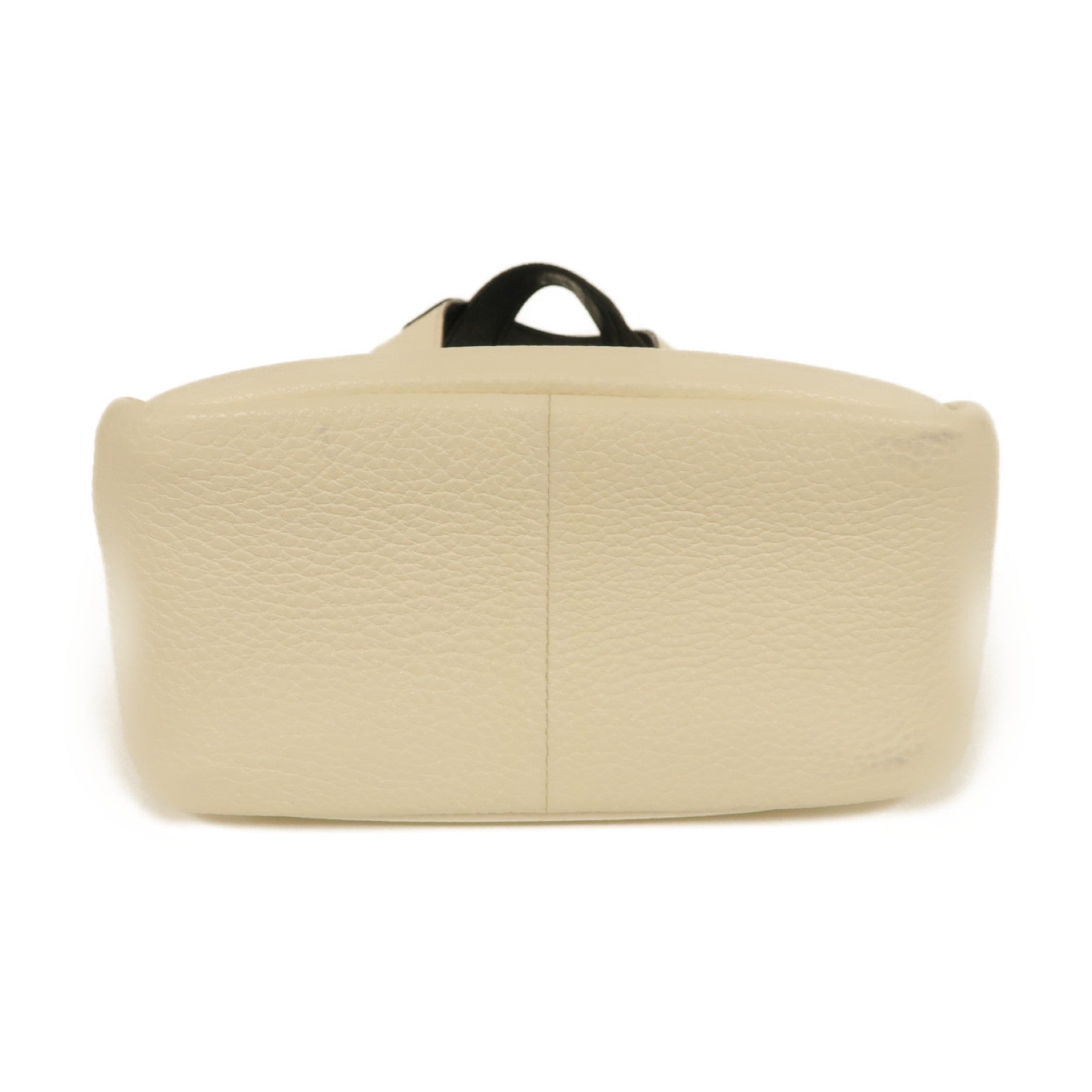 PRADA 牛皮皮革Handbag銀扣手挽袋白色