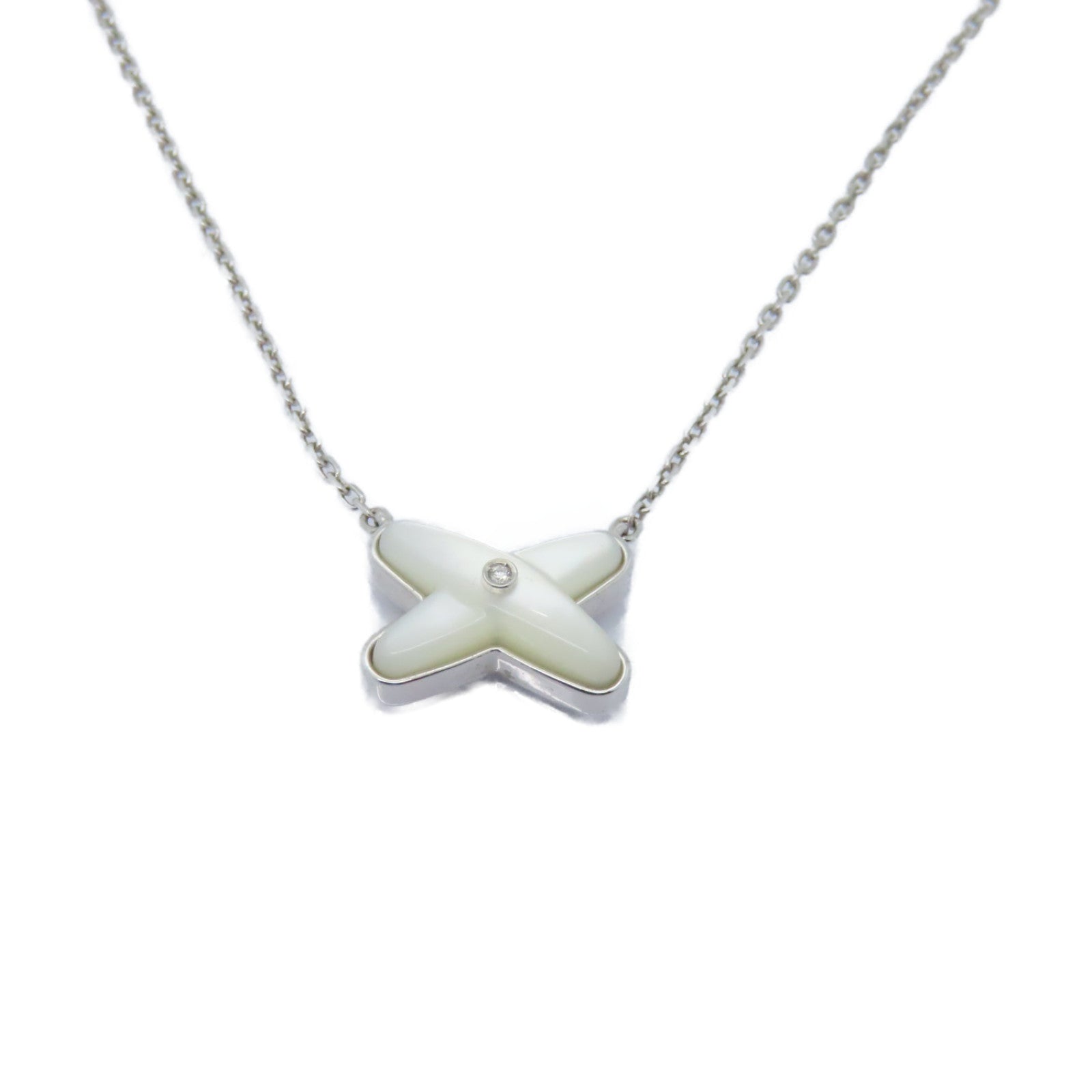 Chaumet 18K白金Jeux De Liens Mother-of-Pearl珍珠母貝項鍊