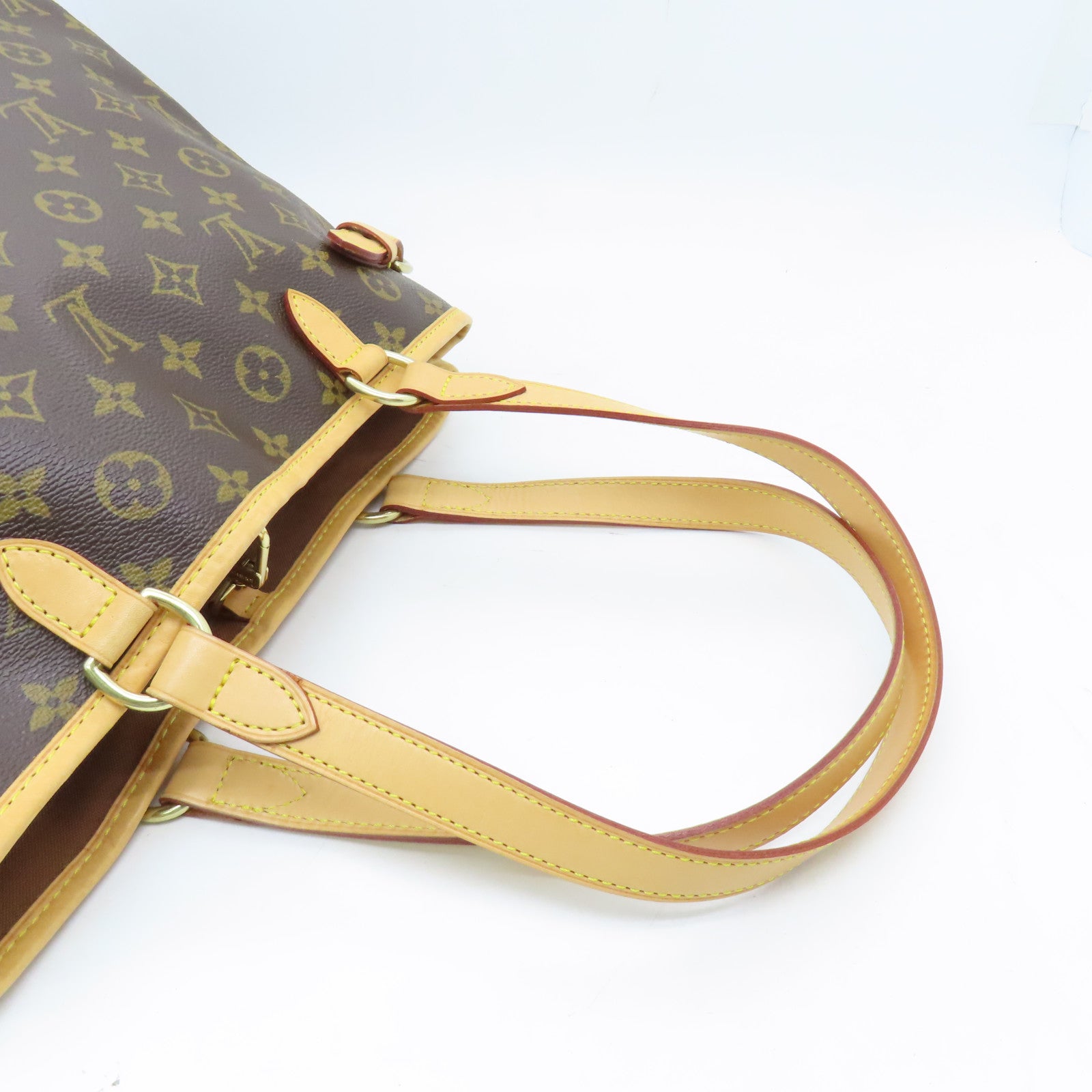 LOUIS VUITTON Monogram Batignolles Horizontal Gold Buckle Shoulder Bag Brown