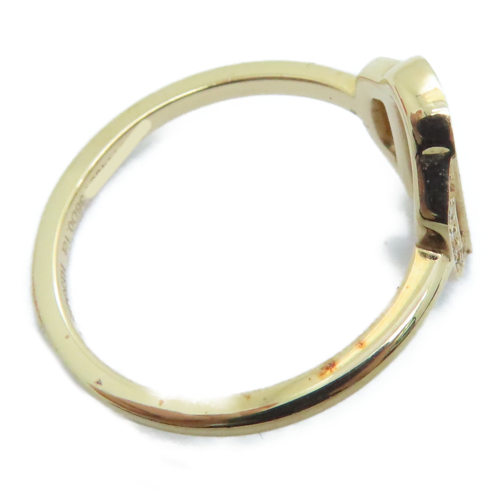 HERMES 【激減優惠】18K玫瑰金Attelage Ring 0.1ct鑽石戒指Hermes#52/US#6