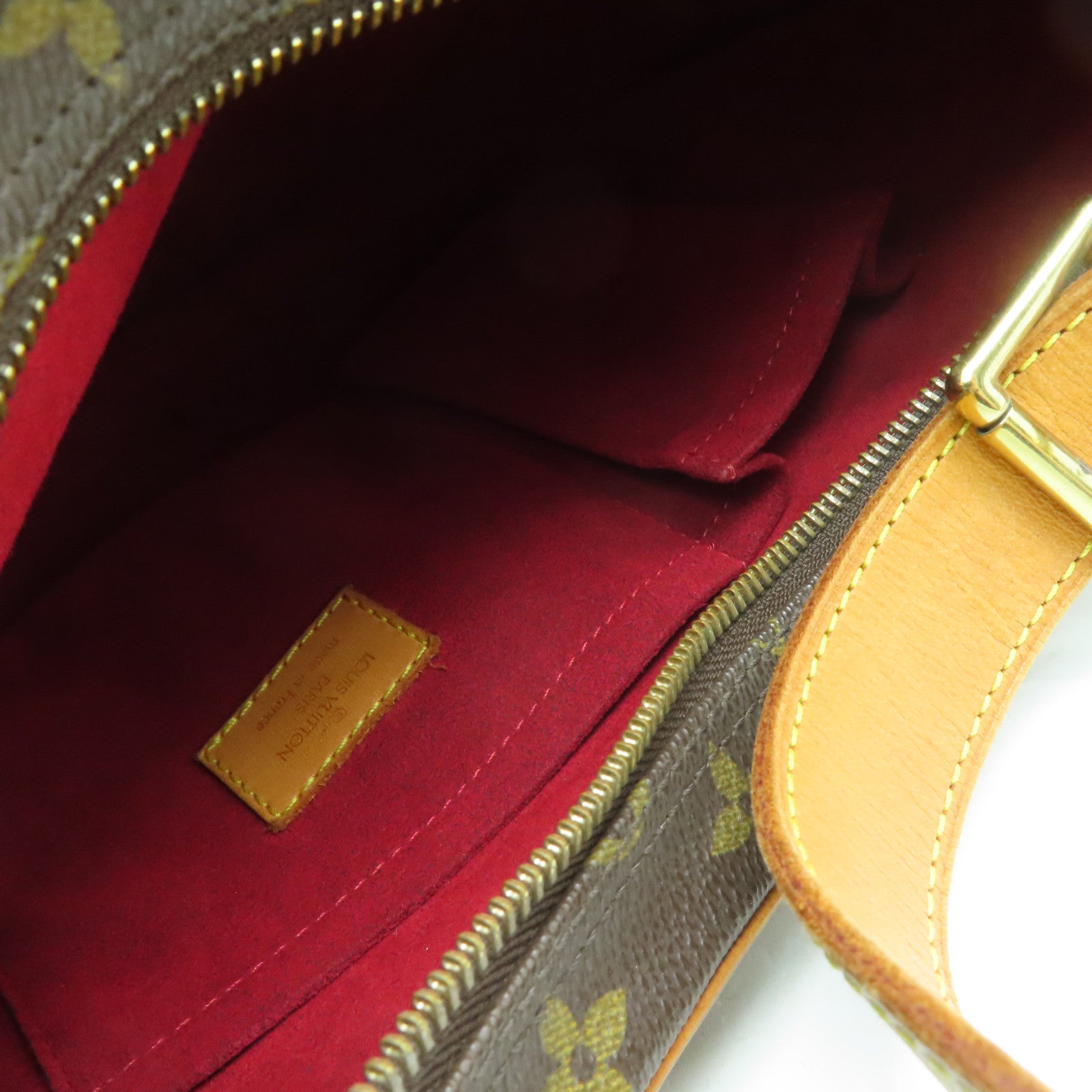 LOUIS VUITTON Monogram Croissant MM金扣肩背袋啡色
