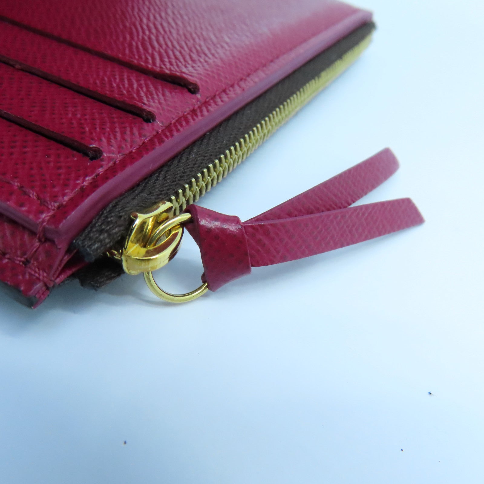 LOUIS VUITTON Monogram Victorine Wallet金扣錢包啡色/酒紅色