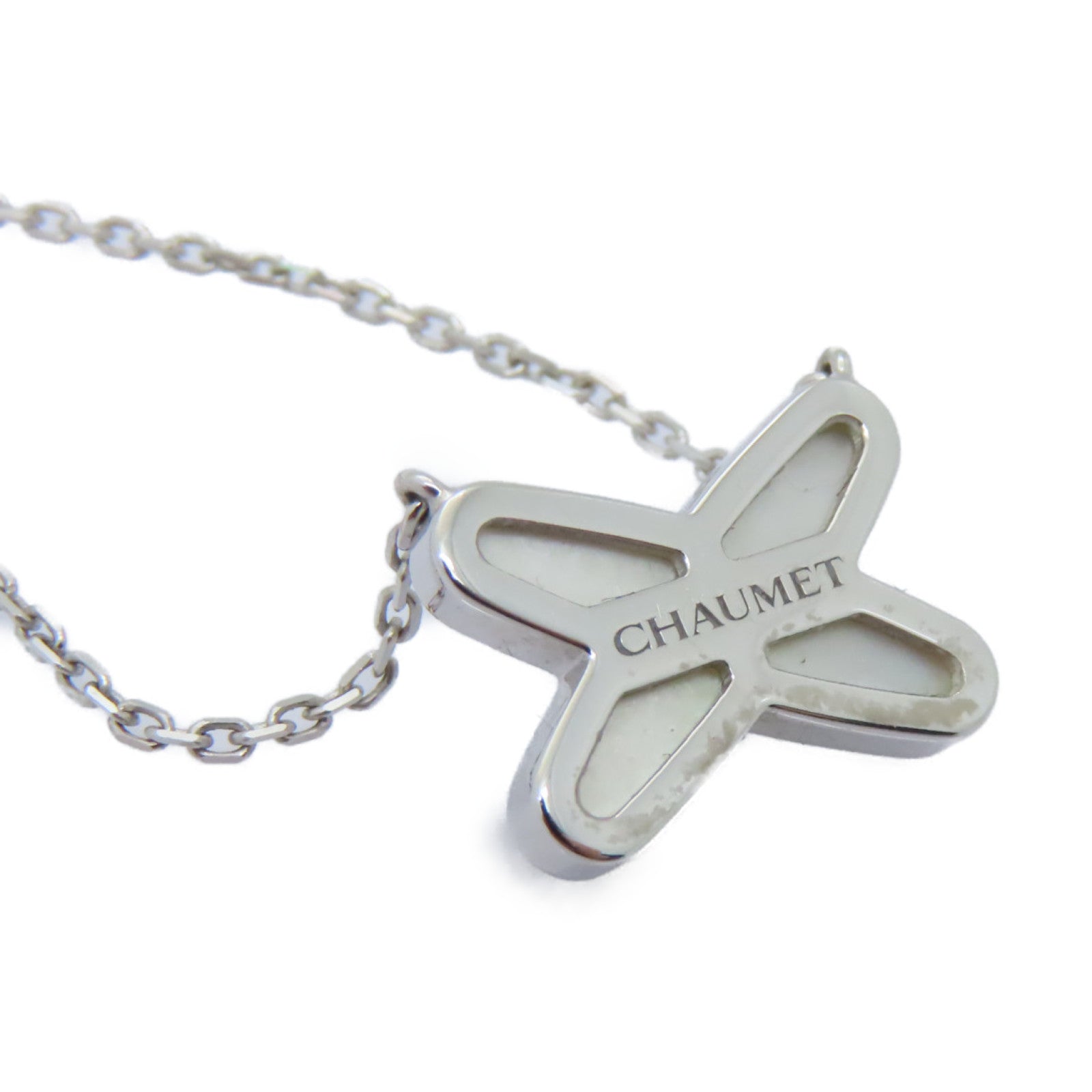 Chaumet 18K白金Jeux De Liens Mother-of-Pearl珍珠母貝項鍊