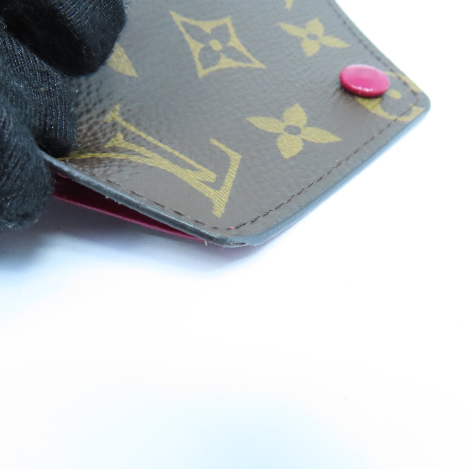 LOUIS VUITTON Monogram Victorine Wallet金扣錢包啡色/酒紅色