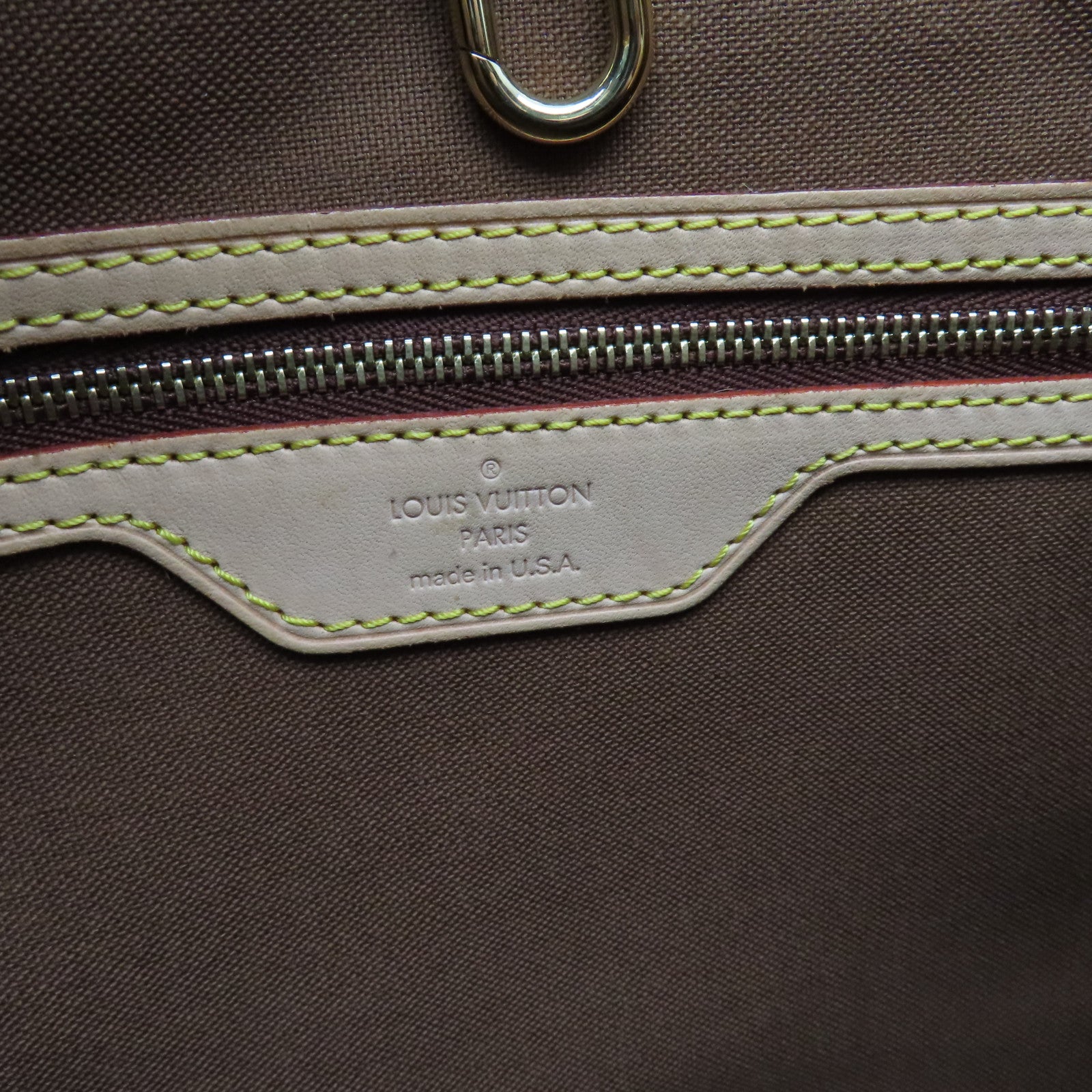 LOUIS VUITTON Monogram Batignolles Horizontal Gold Buckle Shoulder Bag Brown