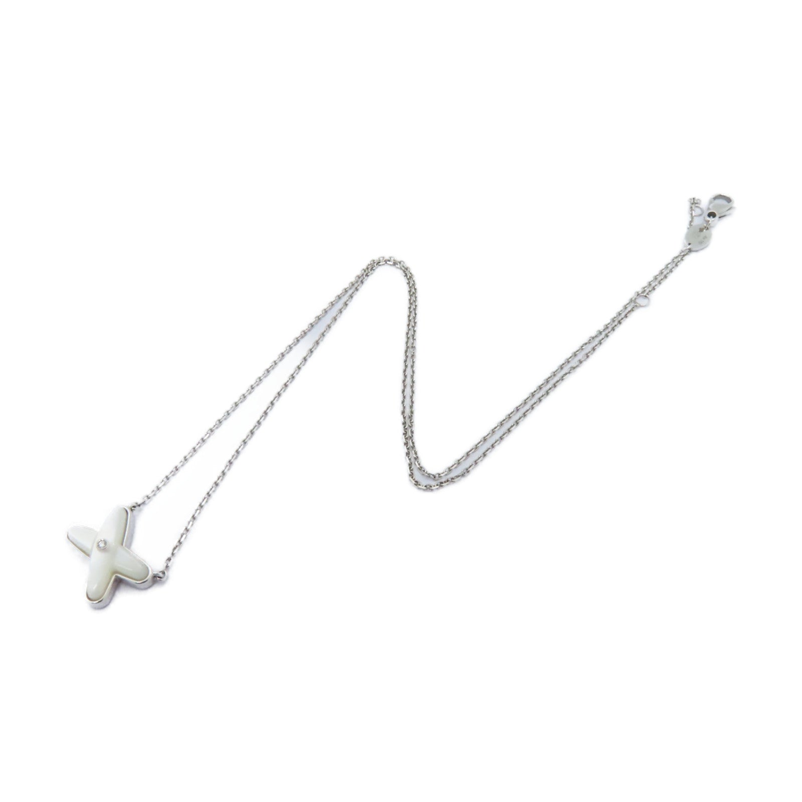 Chaumet 18K白金Jeux De Liens Mother-of-Pearl珍珠母貝項鍊