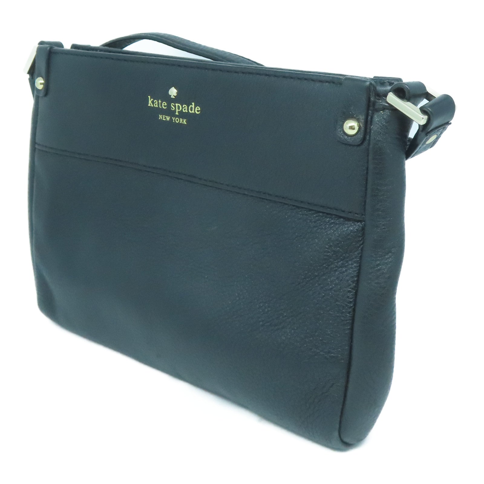 Kate Spade 牛皮皮革Shoulder Bag金扣肩背袋黑色