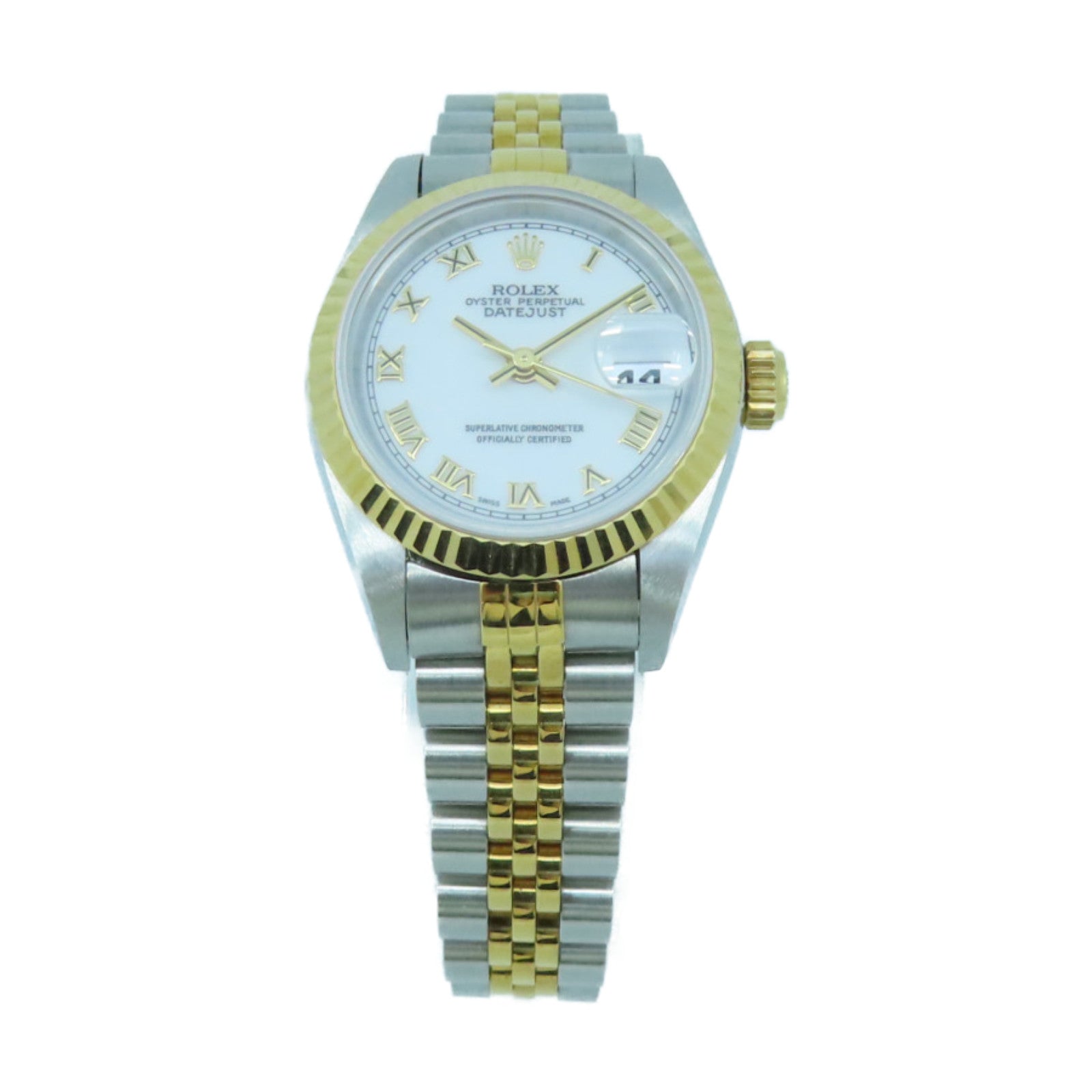 ROLEX Datejust 18K黄金/不鏽鋼手錶自動機芯白色