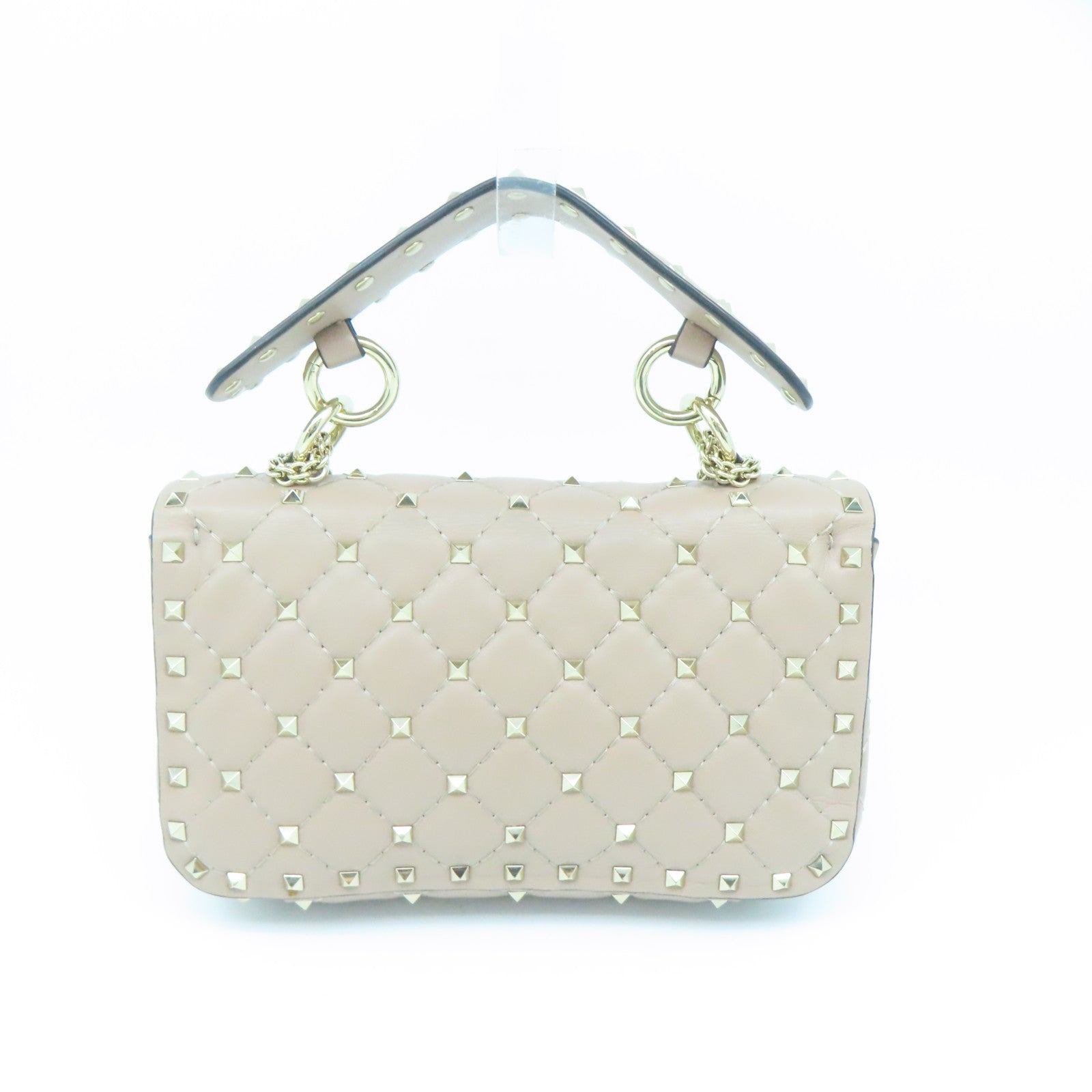 Valentino 2way Shoulder Bag金扣手挽肩背两用袋米色