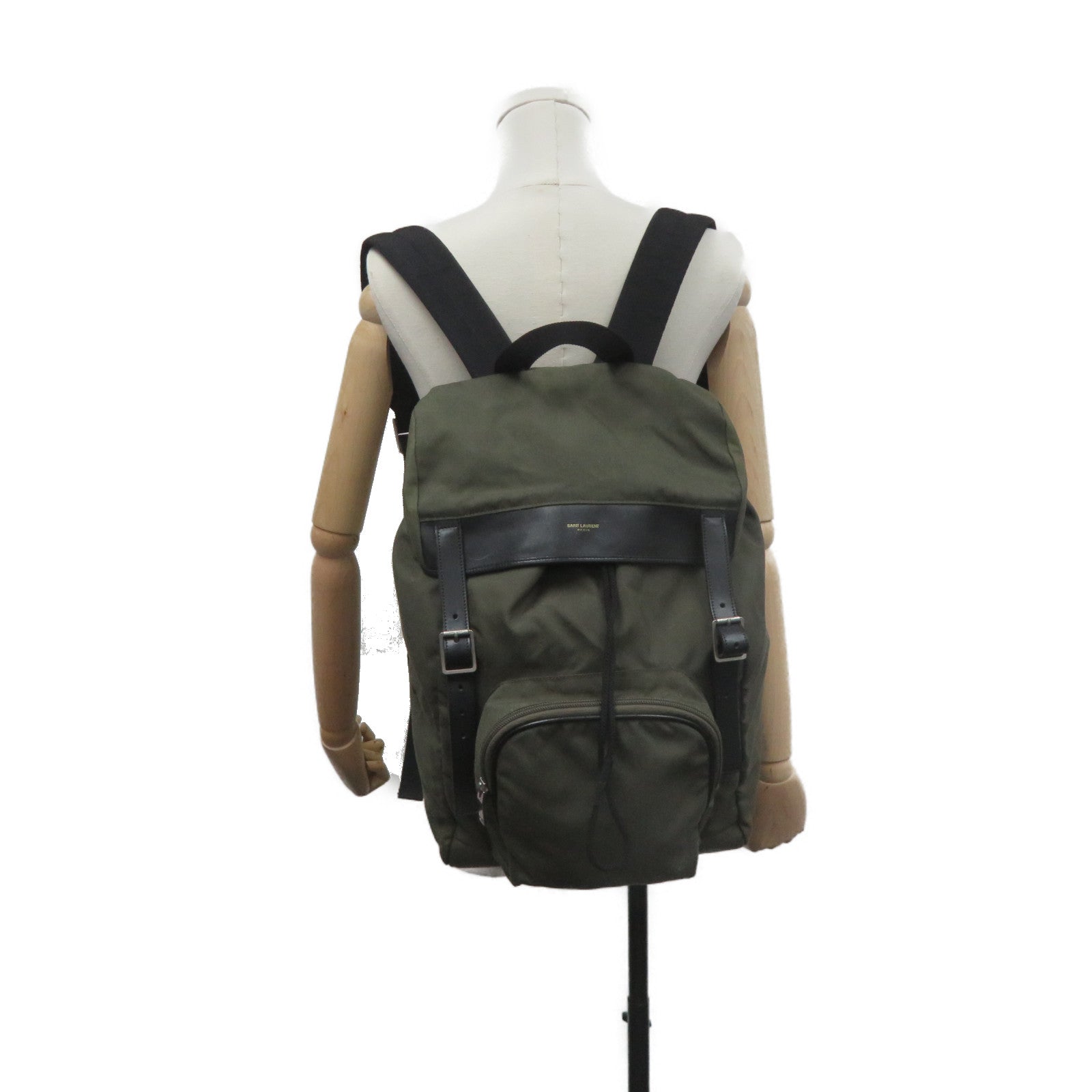 SAINT LAURENT [Sharp Discount] Canvas Hunting Backpack Backpack Green