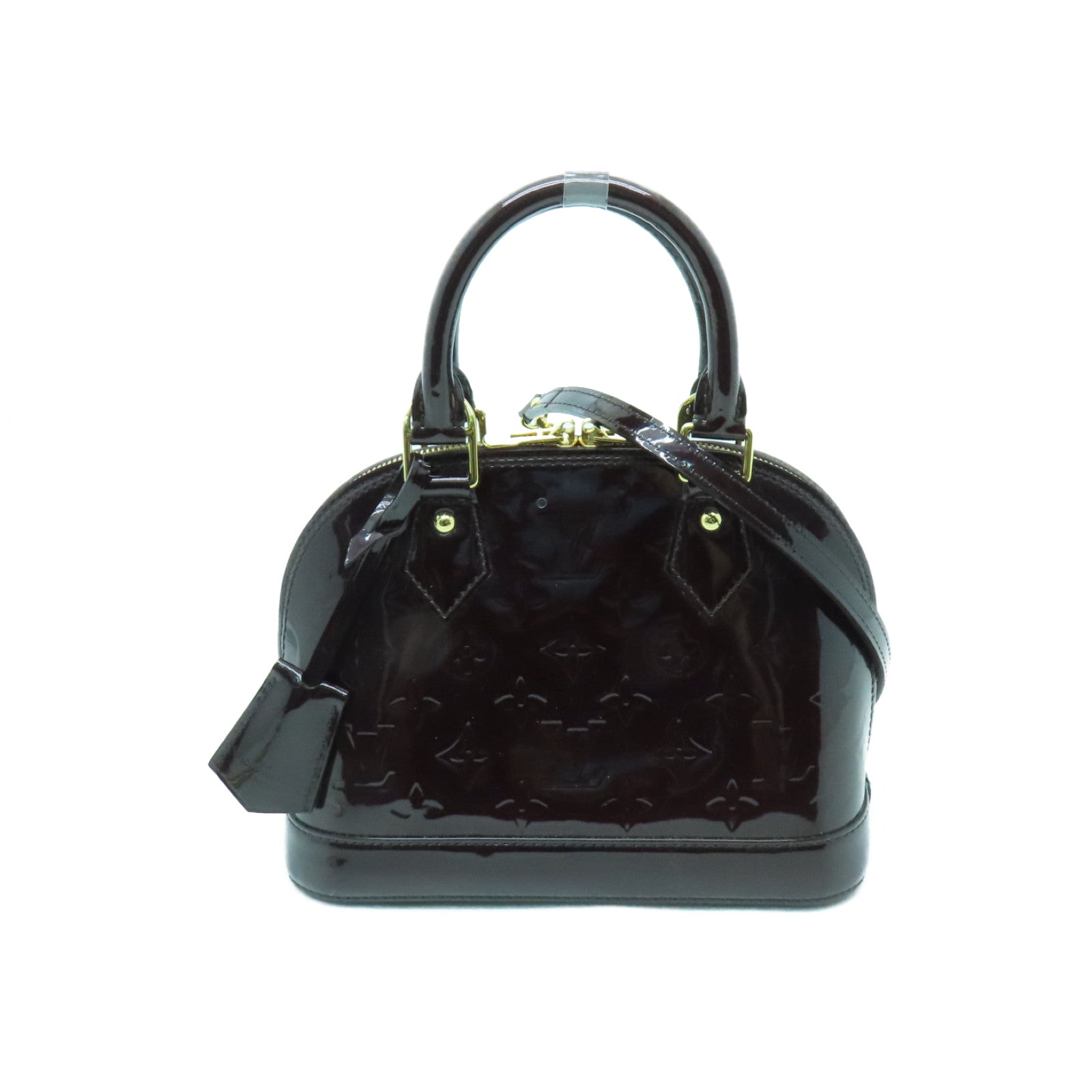 LOUIS VUITTON 【激減優惠】Vernis Alma BB金扣手挽肩背兩用袋啡色