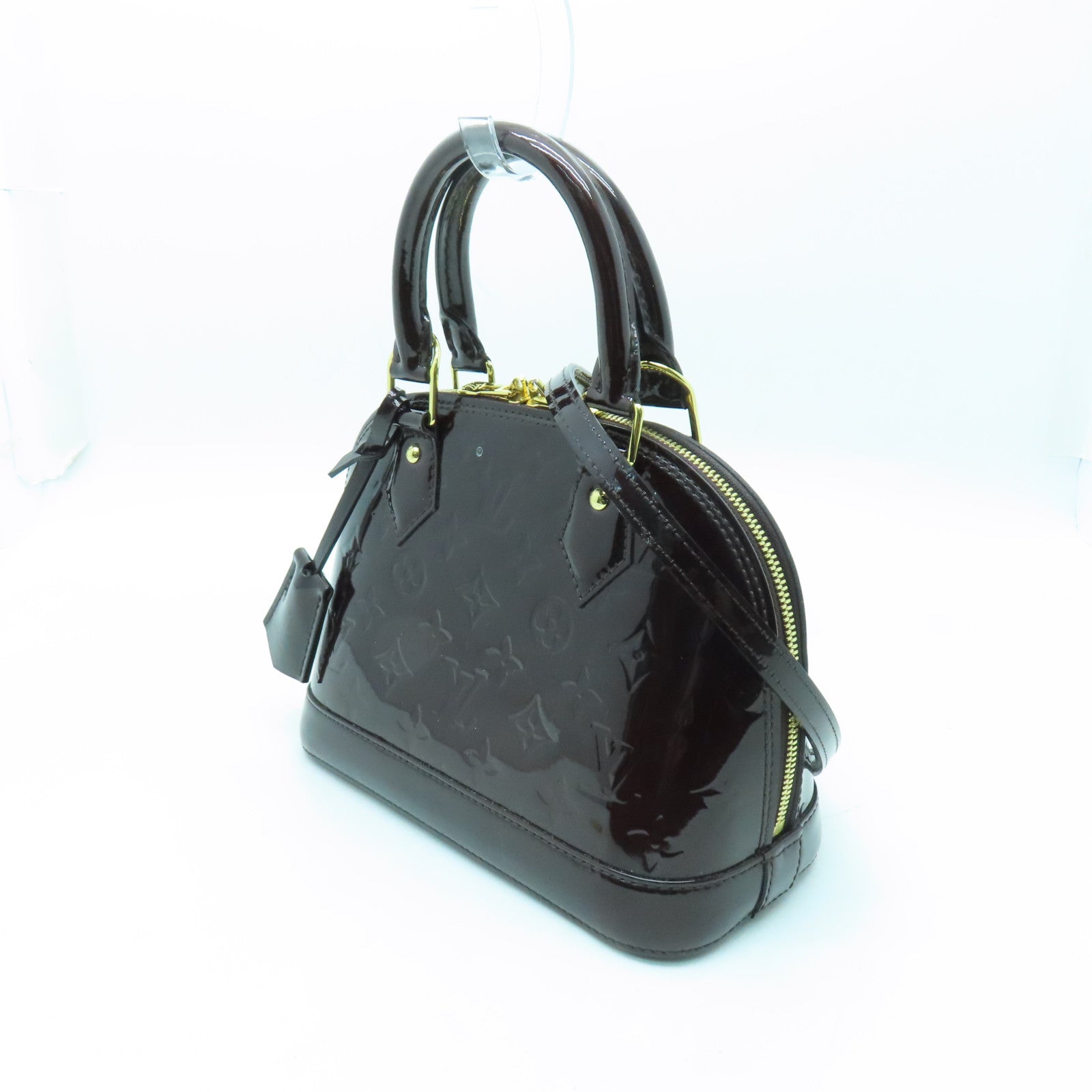LOUIS VUITTON 【激減優惠】Vernis Alma BB金扣手挽肩背兩用袋啡色
