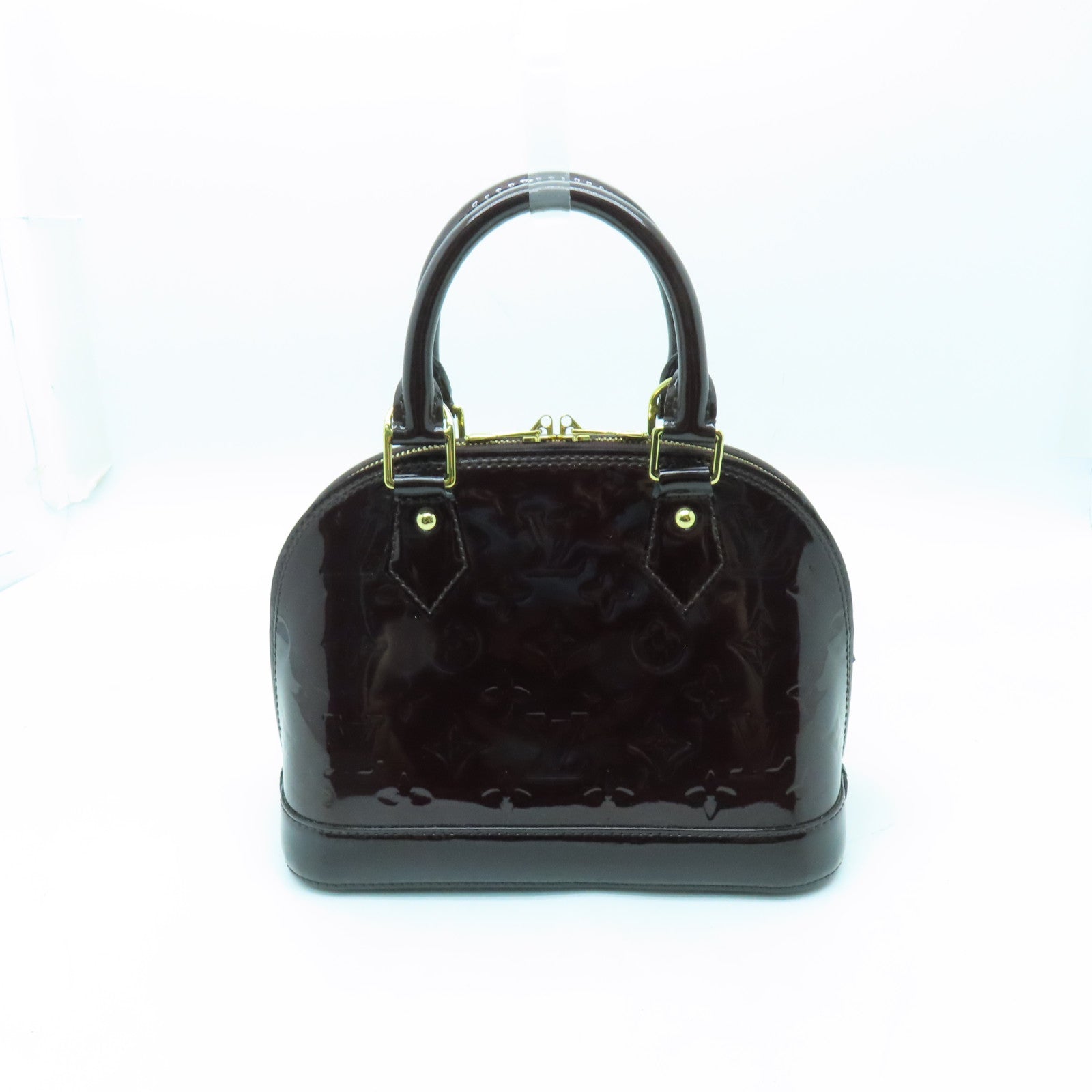 LOUIS VUITTON 【激減優惠】Vernis Alma BB金扣手挽肩背兩用袋啡色
