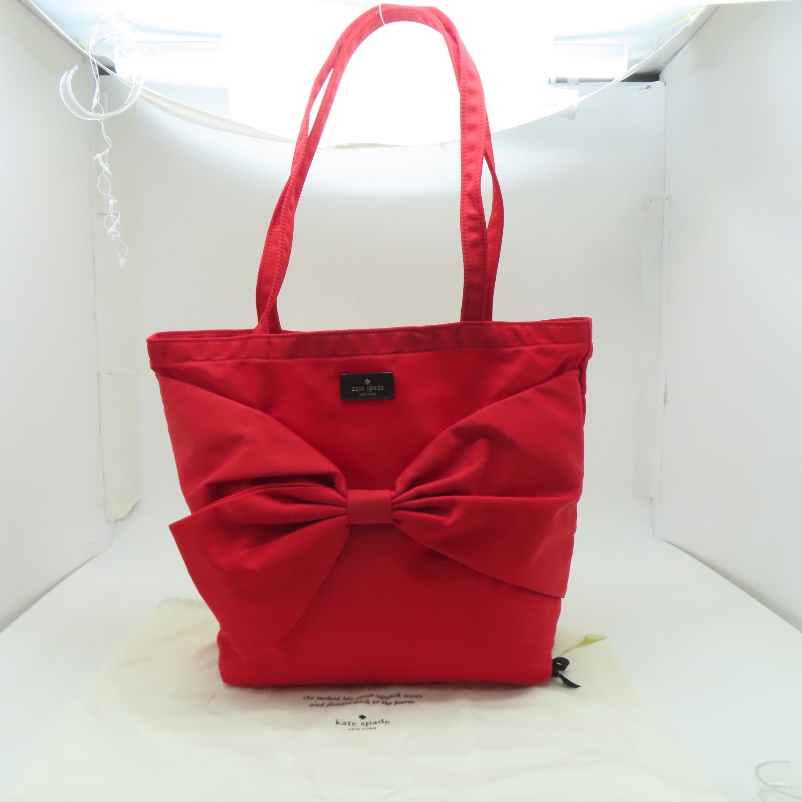 Kate Spade 尼龍Tote Bag肩背袋紅色