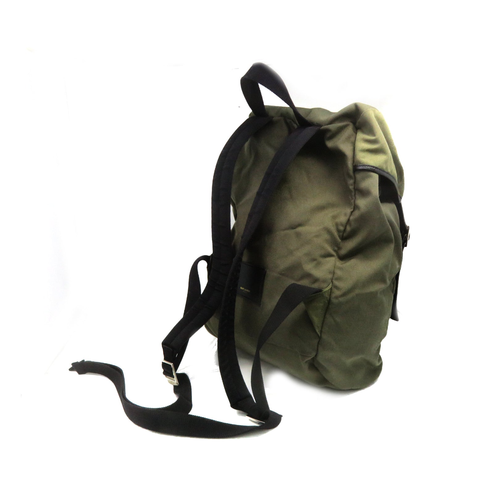 SAINT LAURENT [Sharp Discount] Canvas Hunting Backpack Backpack Green