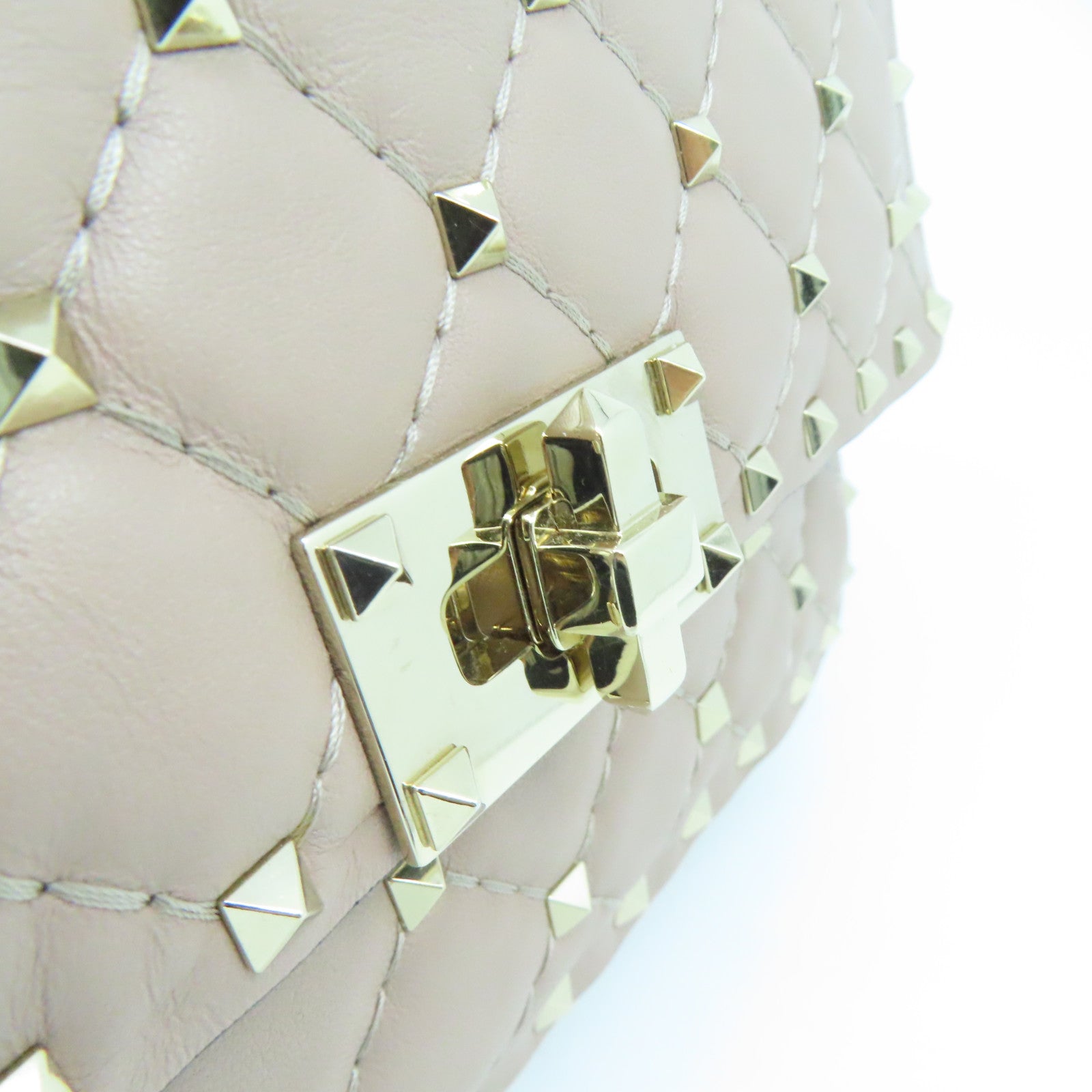 Valentino 2way Shoulder Bag金扣手挽肩背两用袋米色