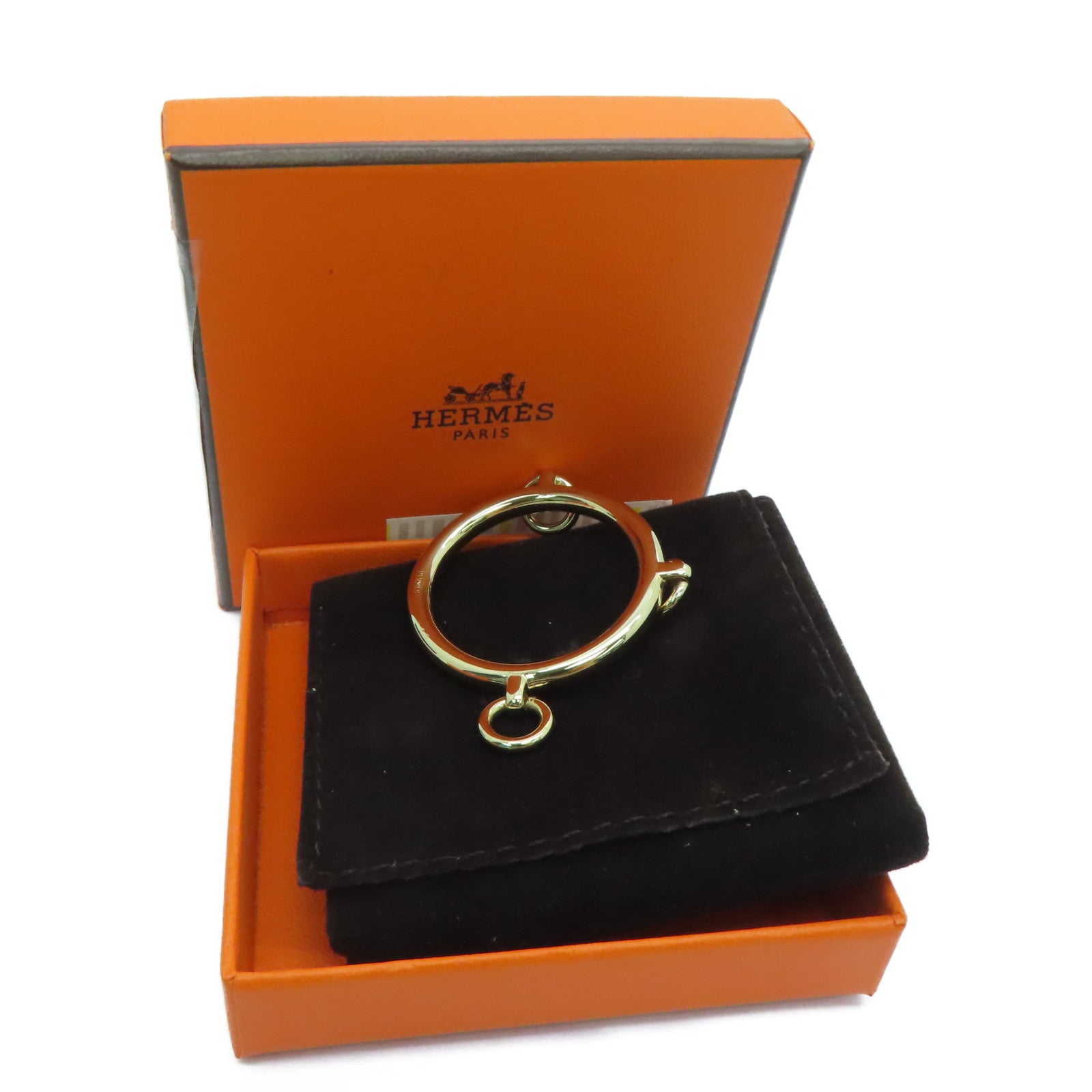 HERMES 【激減優惠】金屬Scarf Ring絲巾扣金色