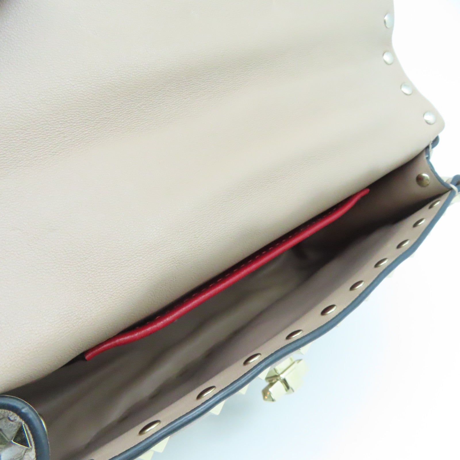 Valentino 2way Shoulder Bag金扣手挽肩背两用袋米色