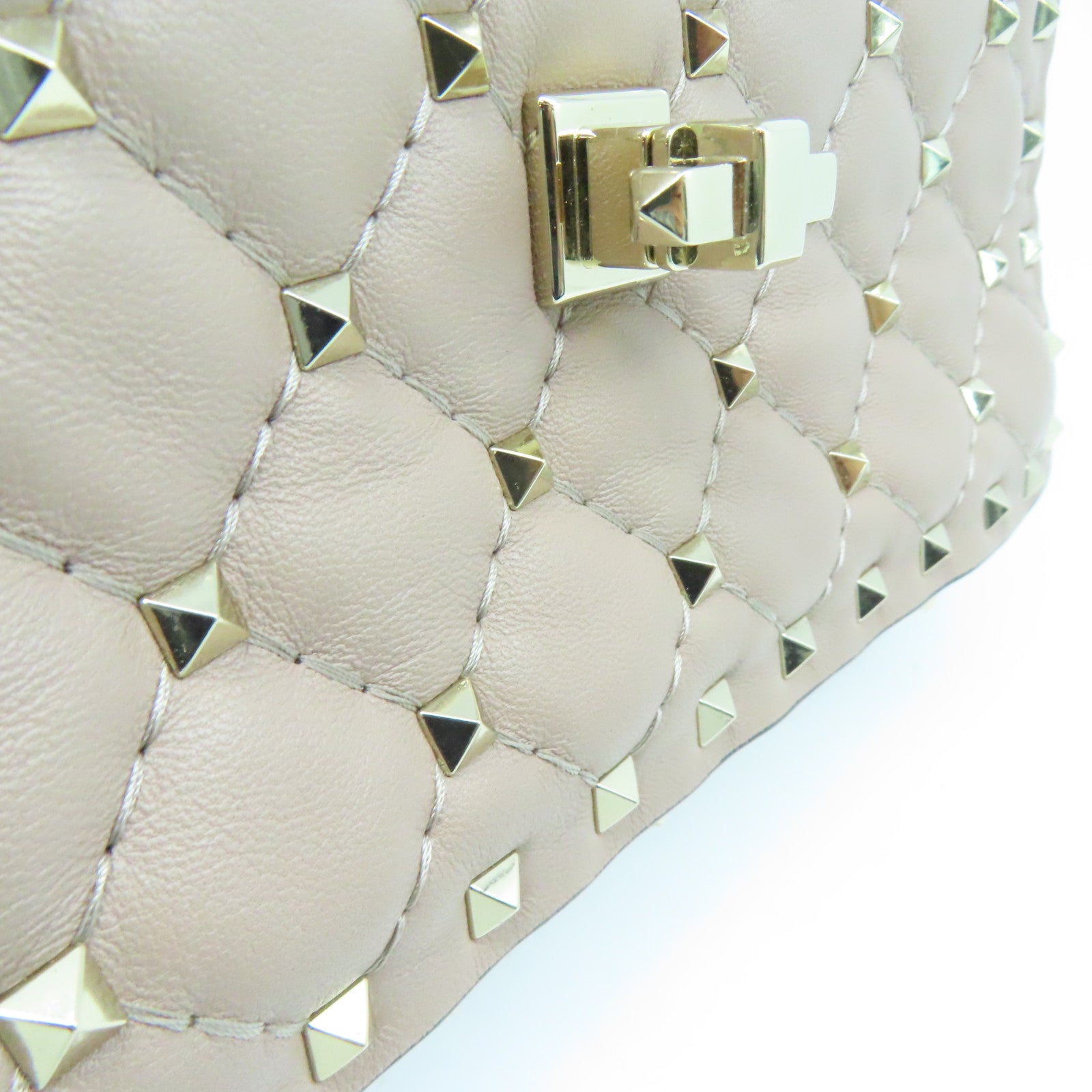 Valentino 2way Shoulder Bag金扣手挽肩背两用袋米色