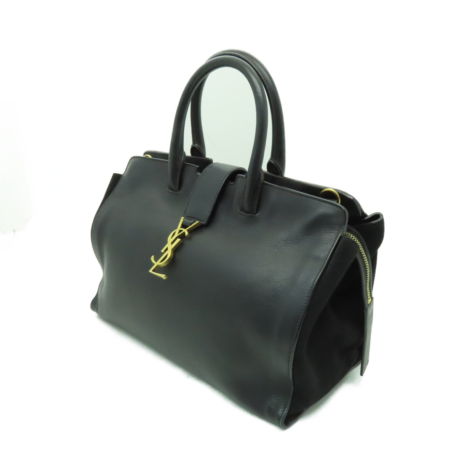 SAINT LAURENT 牛皮皮革Classic Y 2 Way Bag金扣手挽肩背兩用袋黑色