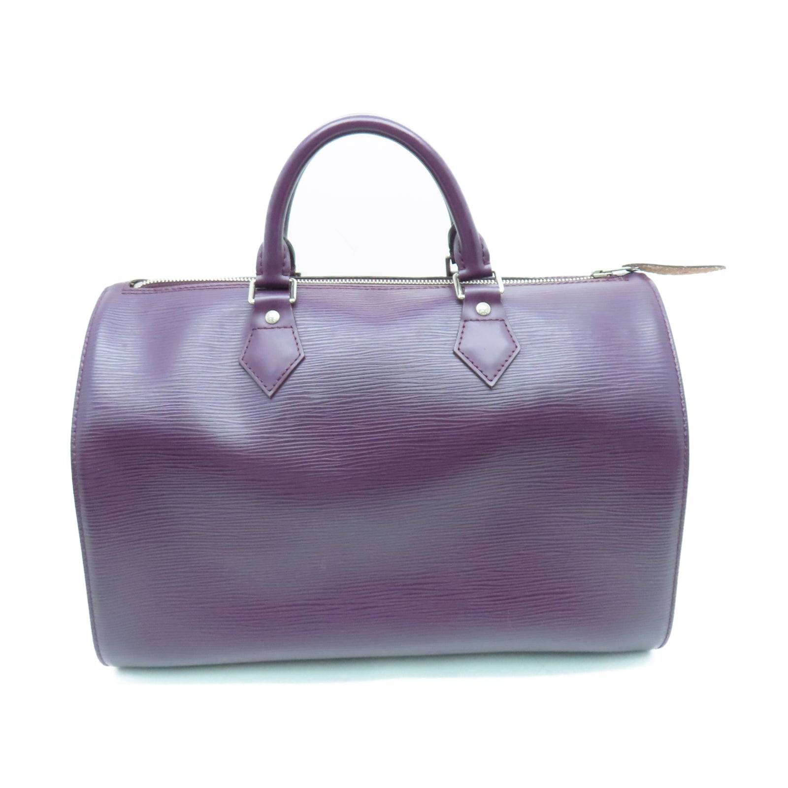 LOUIS VUITTON Epi皮革Speedy 35銀扣手挽袋紫色