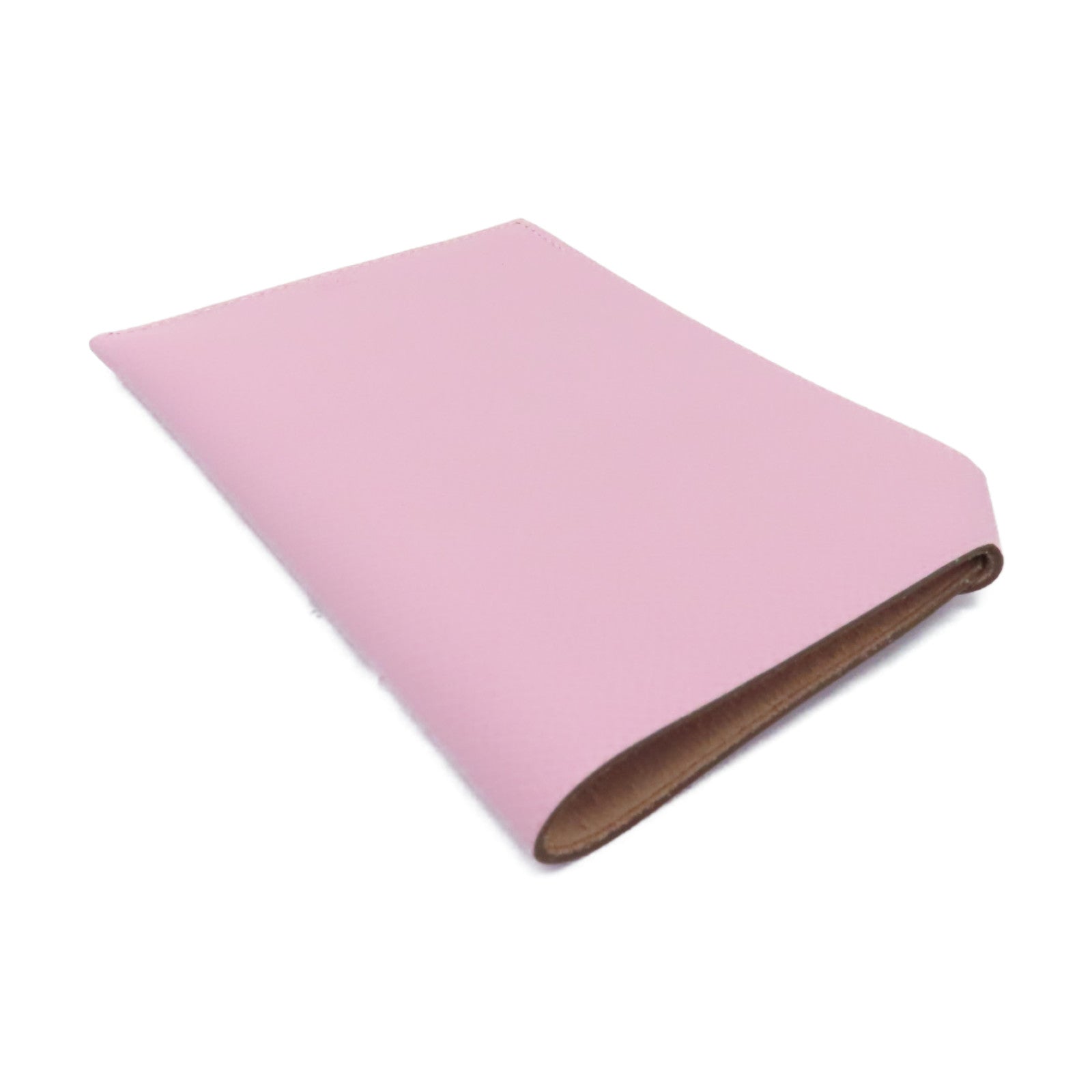 HERMES Epsom皮革Passbook Holder銀扣護照套Mauve Sylvestre粉紅色
