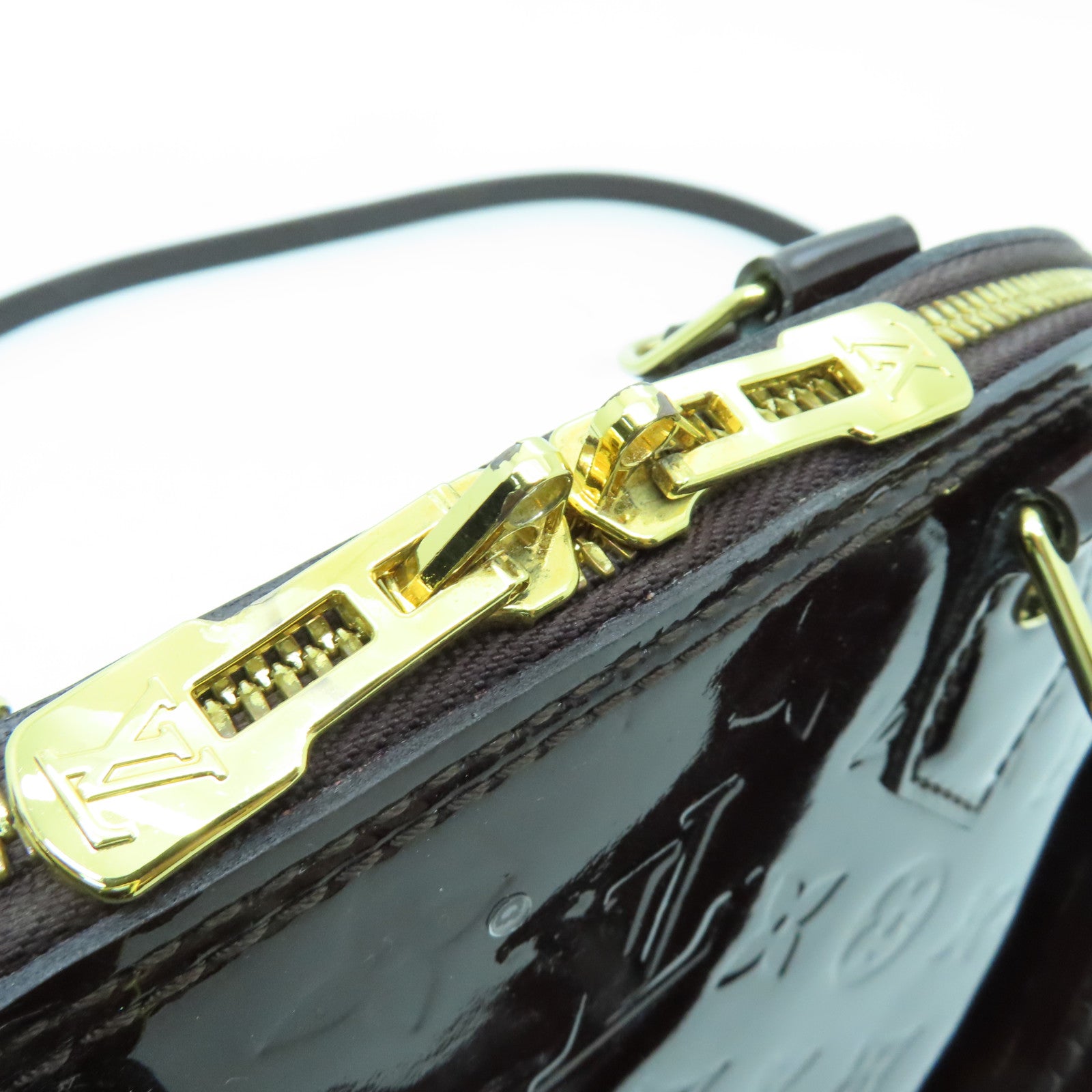 LOUIS VUITTON 【激減優惠】Vernis Alma BB金扣手挽肩背兩用袋啡色
