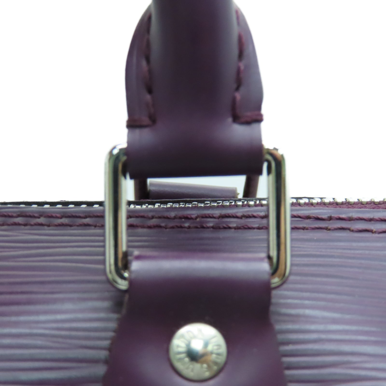 LOUIS VUITTON Epi皮革Speedy 35銀扣手挽袋紫色