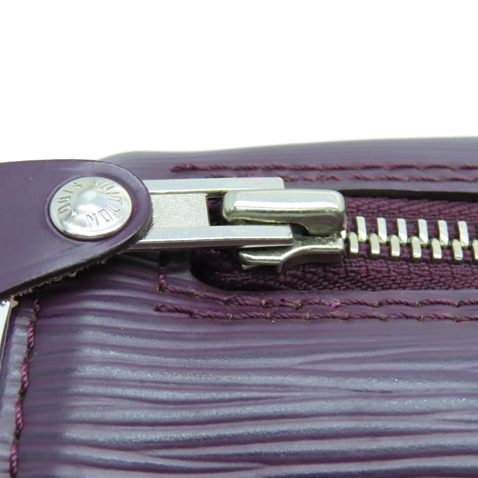 LOUIS VUITTON Epi皮革Speedy 35銀扣手挽袋紫色