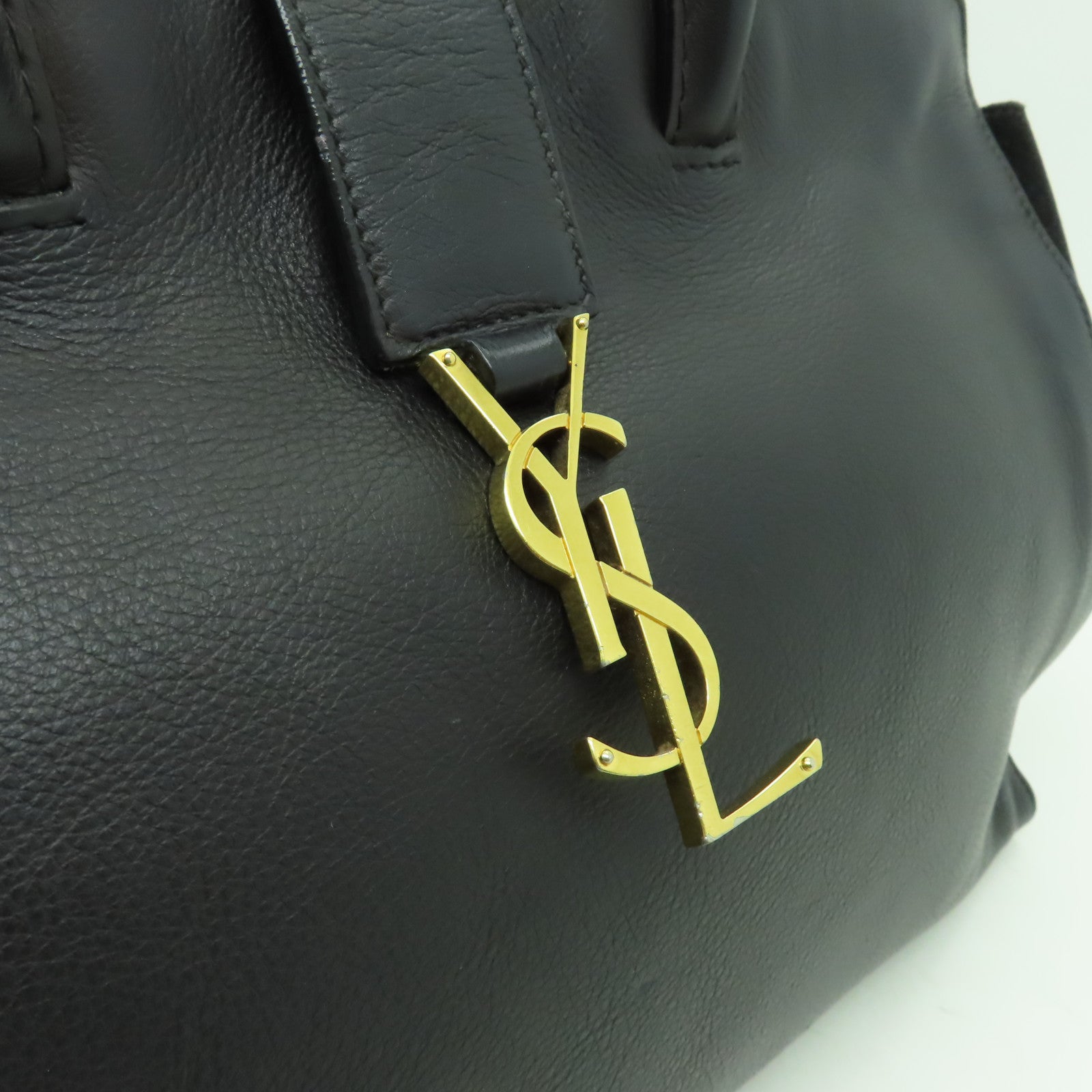 SAINT LAURENT 牛皮皮革Classic Y 2 Way Bag金扣手挽肩背兩用袋黑色