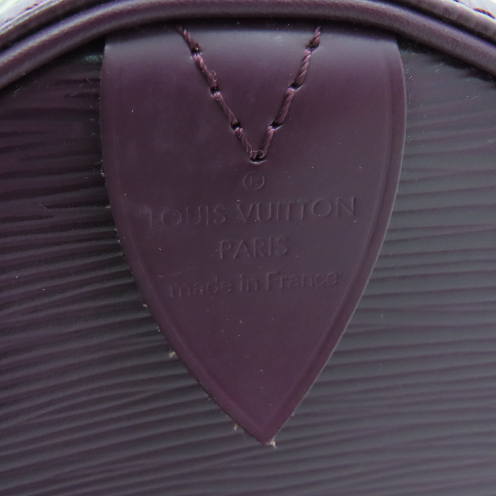 LOUIS VUITTON Epi皮革Speedy 35銀扣手挽袋紫色