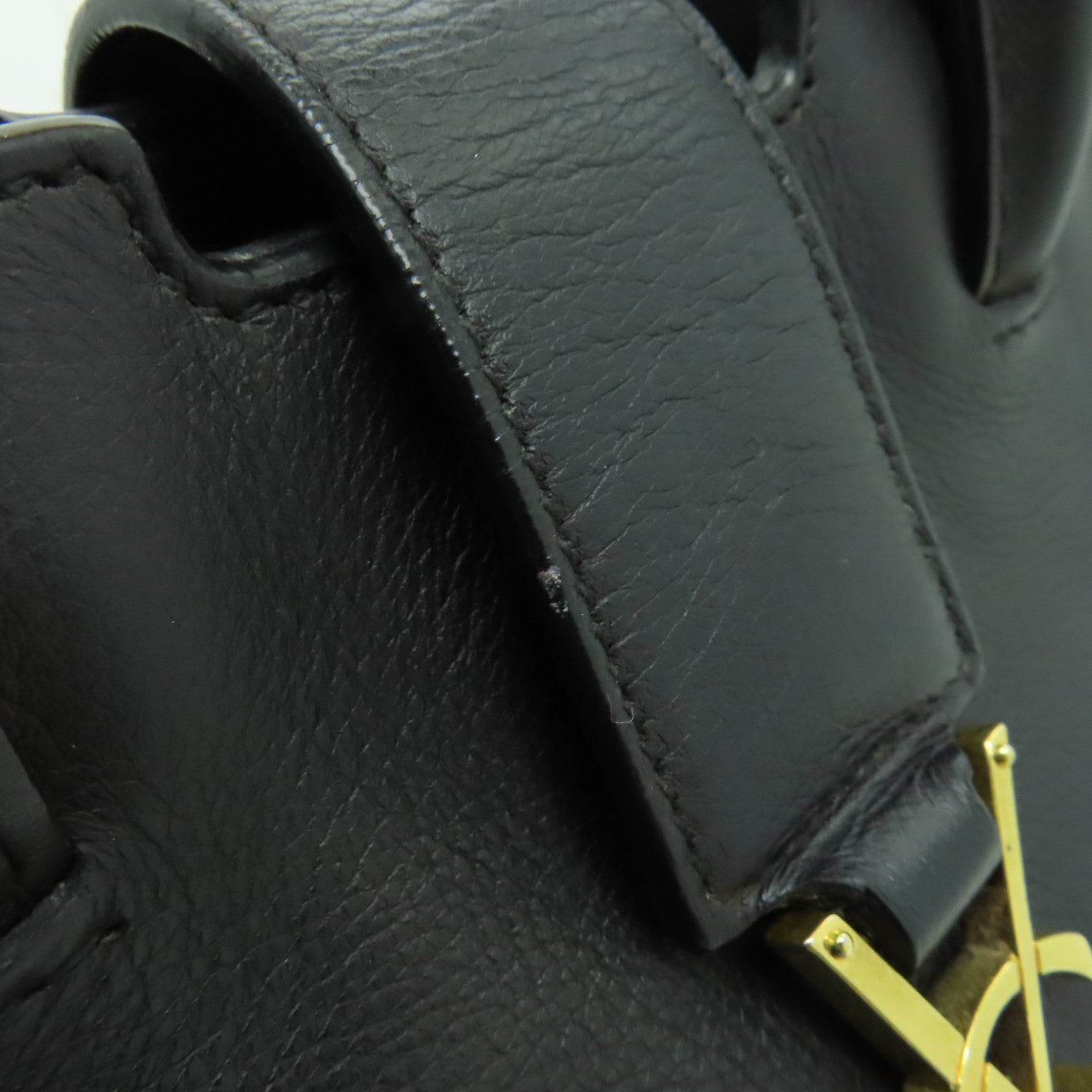 SAINT LAURENT 牛皮皮革Classic Y 2 Way Bag金扣手挽肩背兩用袋黑色