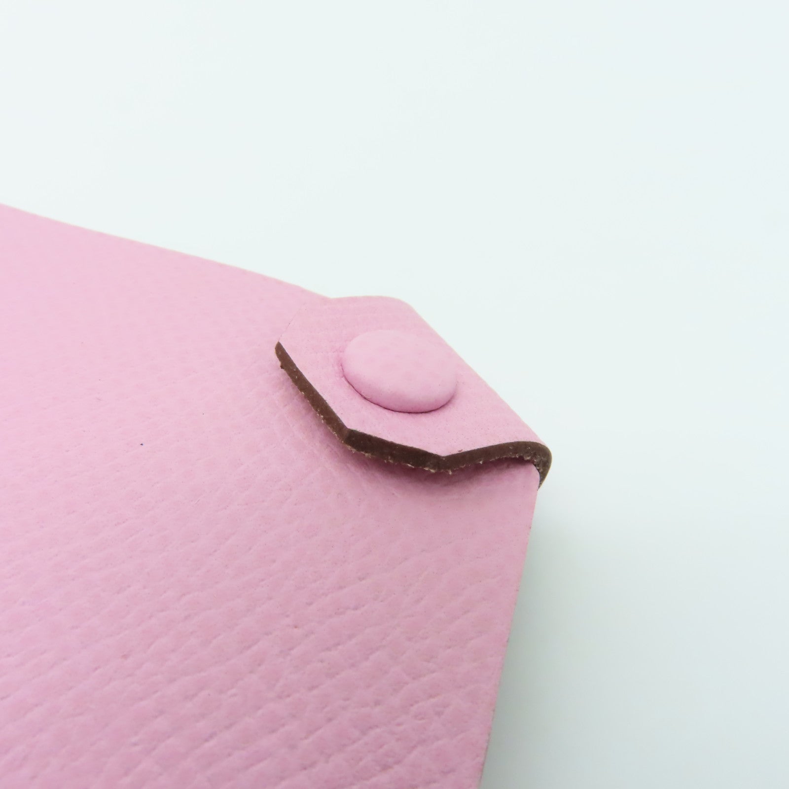 HERMES Epsom皮革Passbook Holder銀扣護照套Mauve Sylvestre粉紅色