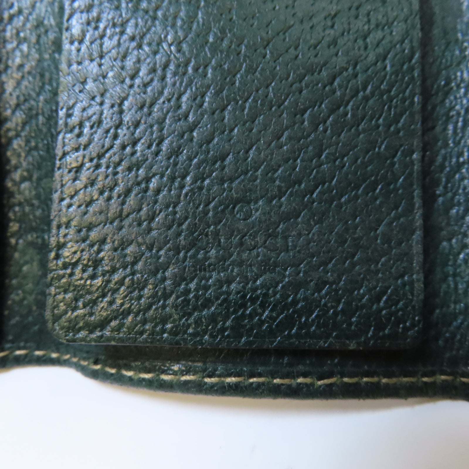 GUCCI 帆布Key Holder銀扣鎖匙包啡色/綠色