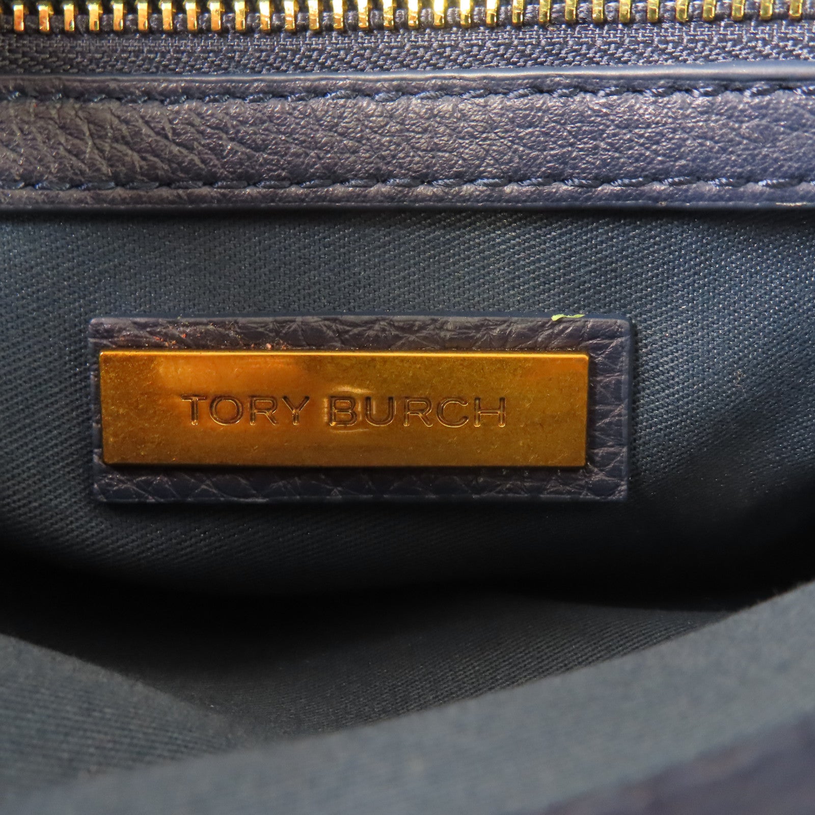 Tory Burch 牛皮皮革Shoulder Bag金扣鏈帶肩背袋藍色