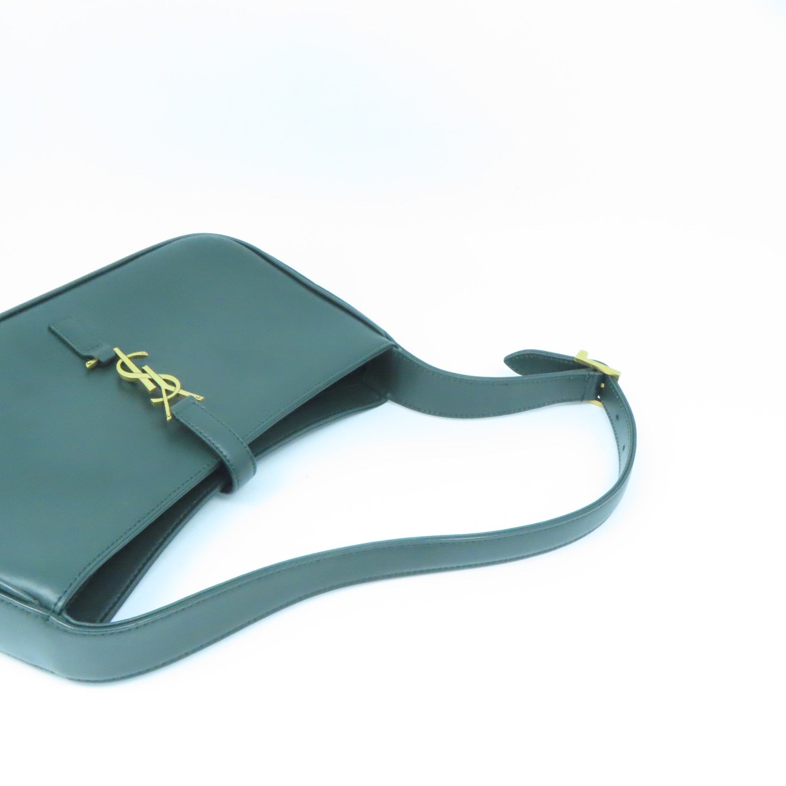 SAINT LAURENT 牛皮皮革Shoulder Bag金扣肩背袋绿色