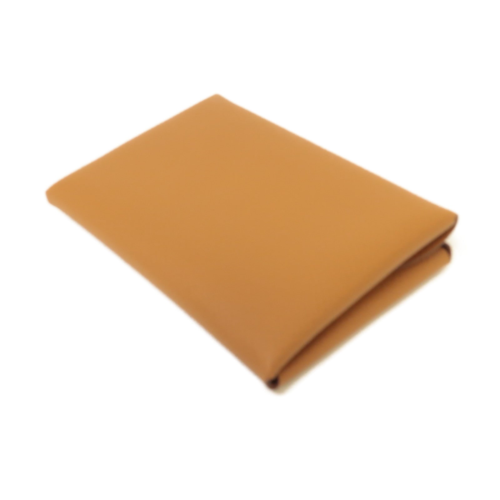 HERMES Epsom皮革Duo Card Case銀扣卡片套棕色