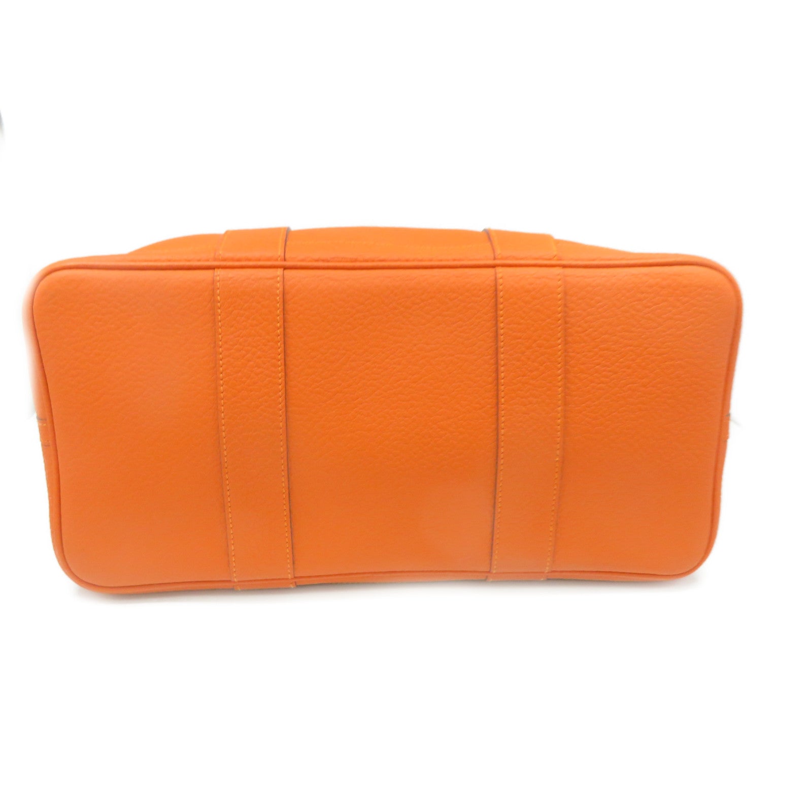 HERMES 【激減優惠】Negonda皮革Garden Party PM Hand Bag手挽袋Feu橙色