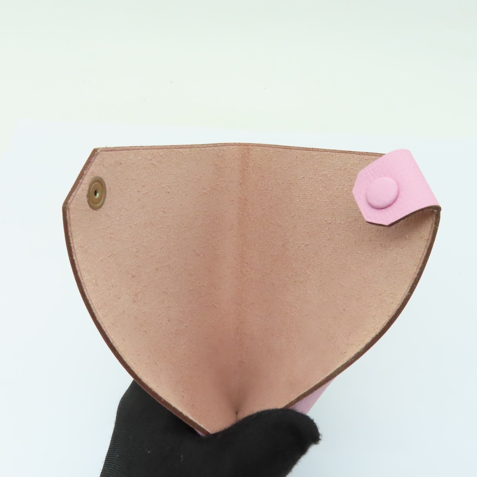 HERMES Epsom皮革Passbook Holder銀扣護照套Mauve Sylvestre粉紅色