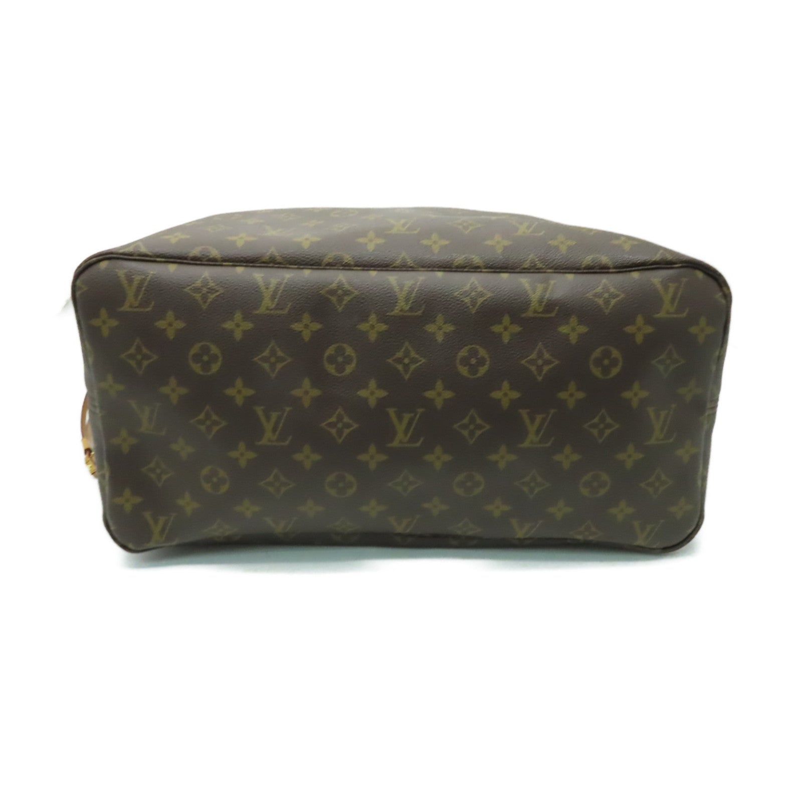 LOUIS VUITTON Monogram Neverfull GM金扣手挽袋啡色
