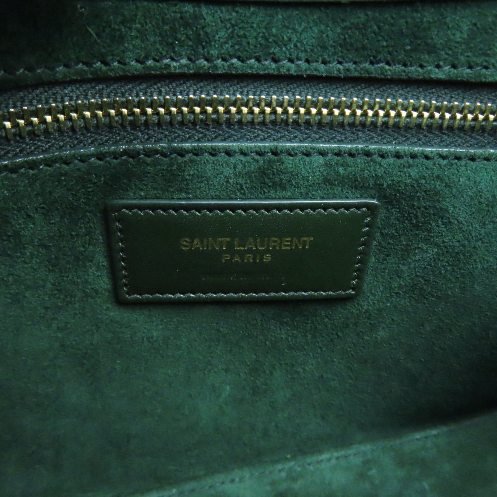 SAINT LAURENT 牛皮皮革Shoulder Bag金扣肩背袋绿色