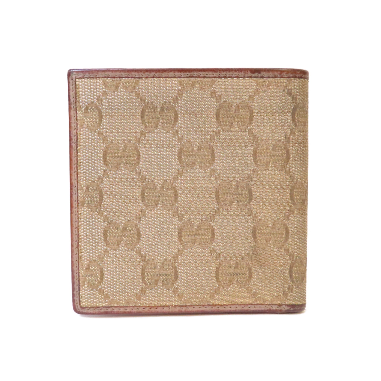GUCCI 帆布Wallet錢包米色/金色