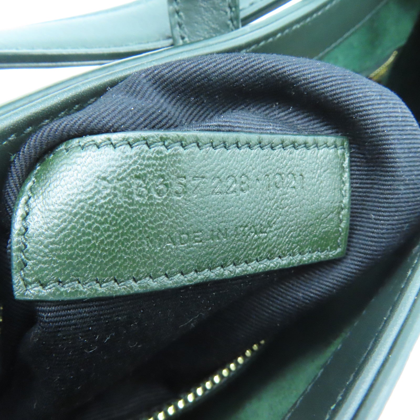 SAINT LAURENT 牛皮皮革Shoulder Bag金扣肩背袋绿色
