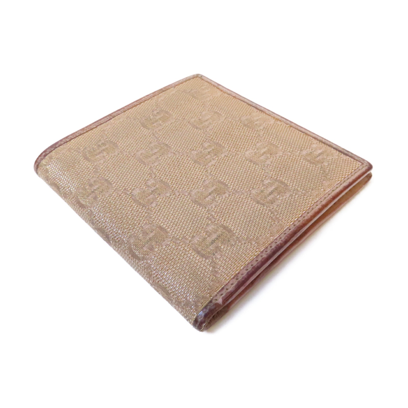 GUCCI 帆布Wallet錢包米色/金色