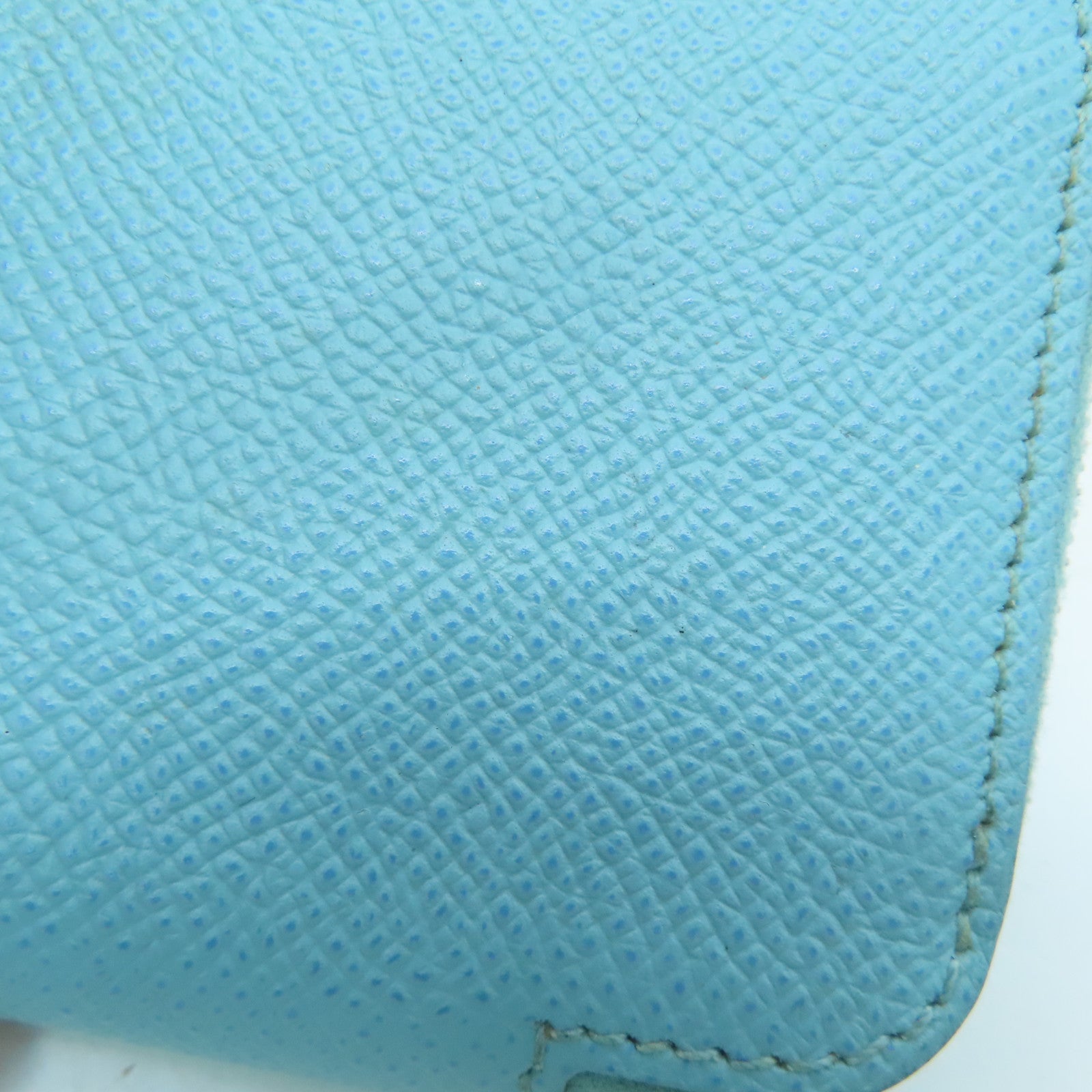 HERMES 【激減優惠】Epsom皮革Silk In Change Purse銀扣零錢包藍色
