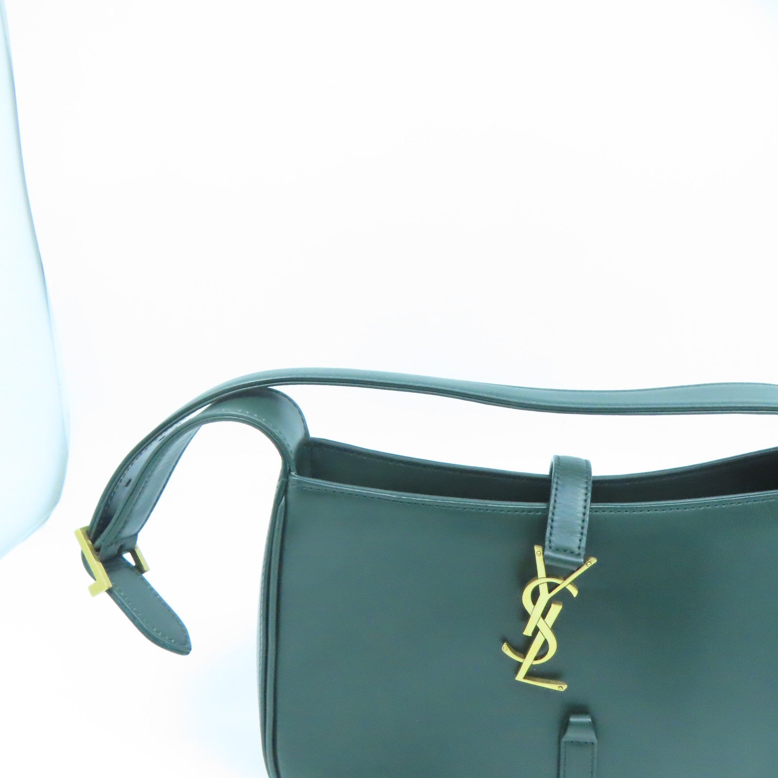 SAINT LAURENT 牛皮皮革Shoulder Bag金扣肩背袋绿色