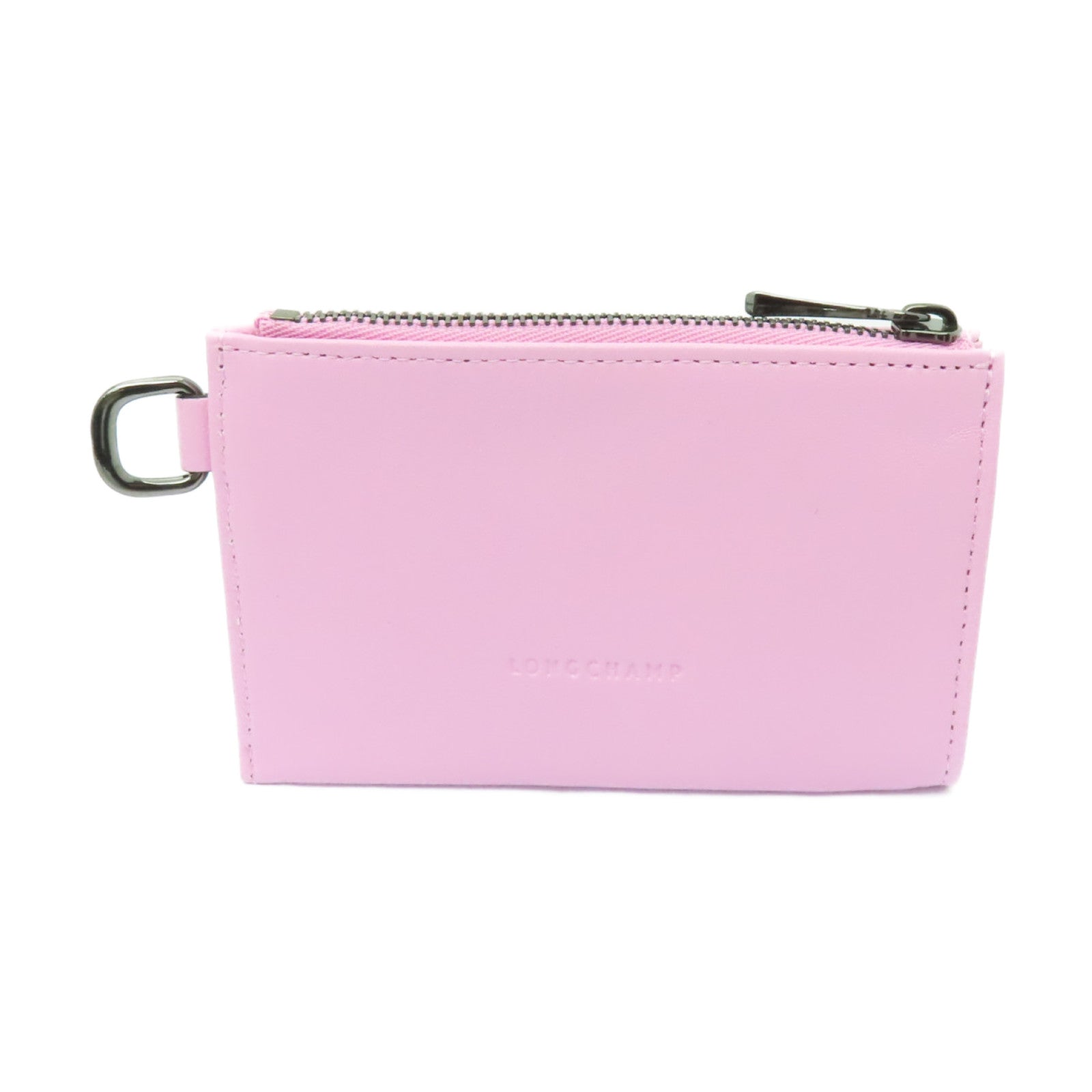 Longchamp 牛皮皮革Coin Case零錢包粉紅色